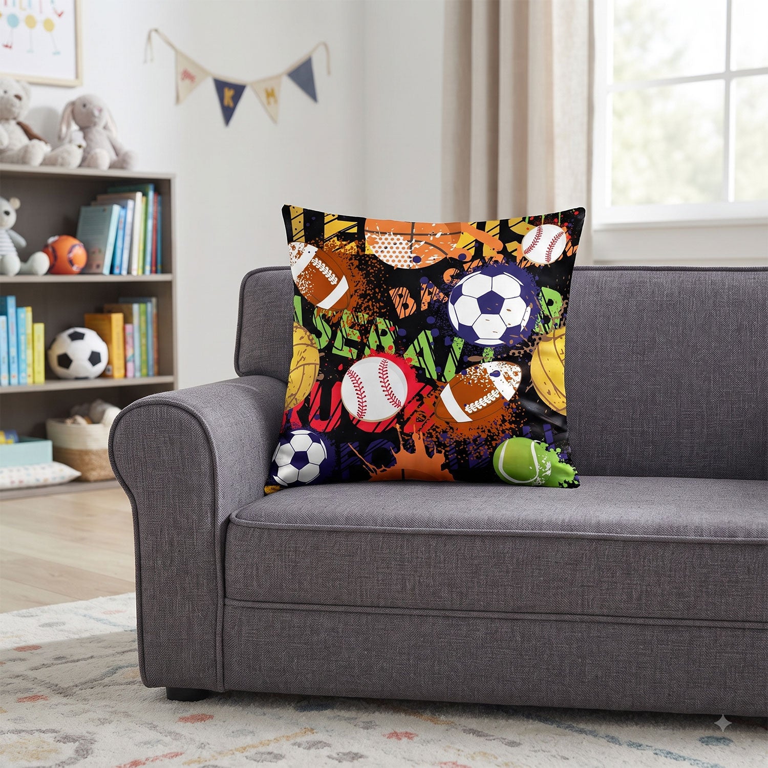 Champion kids printed cushion cover by Nylsa