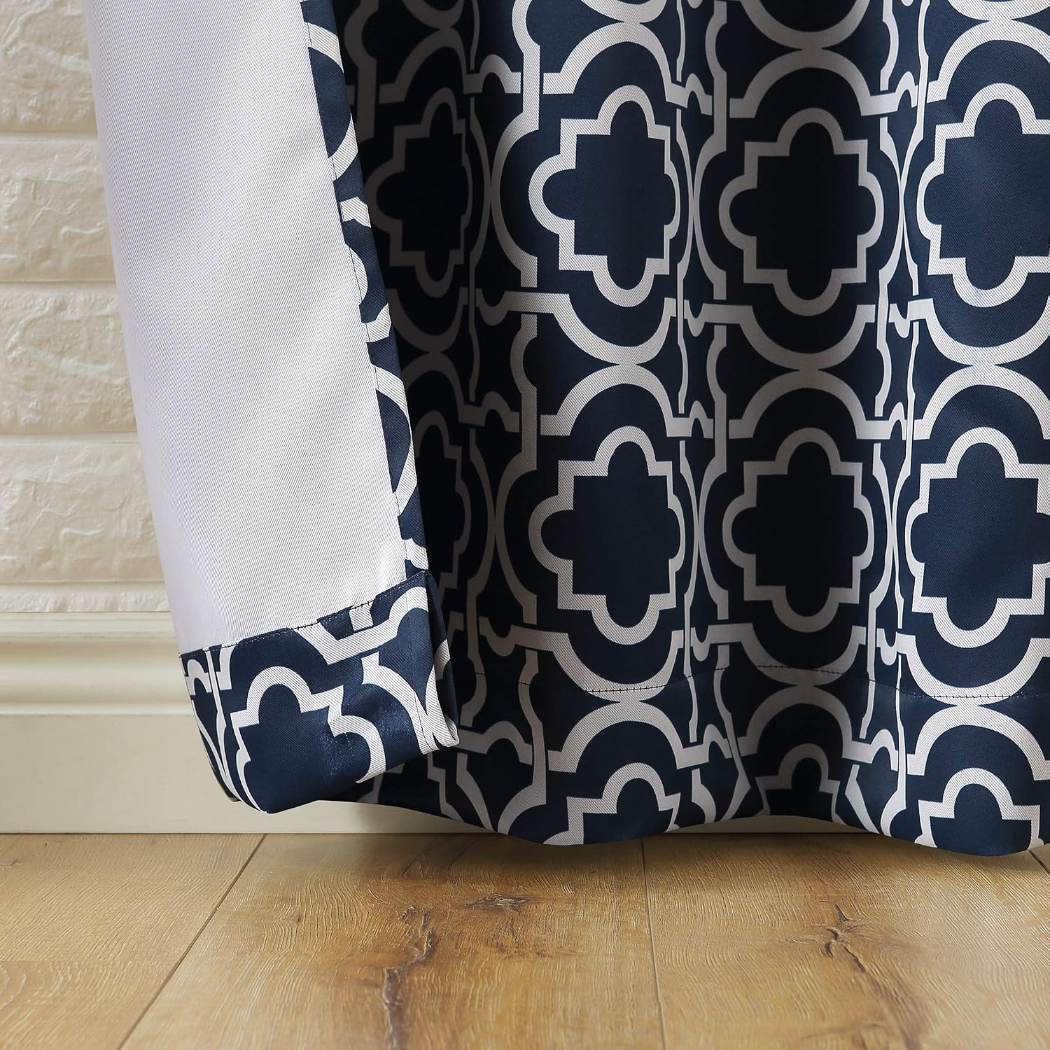 Noir Digital Printed Eyelet Curtains – Pair