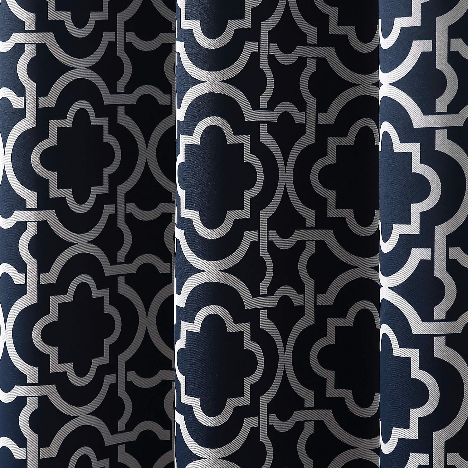 Noir Digital Printed Eyelet Curtains – Pair