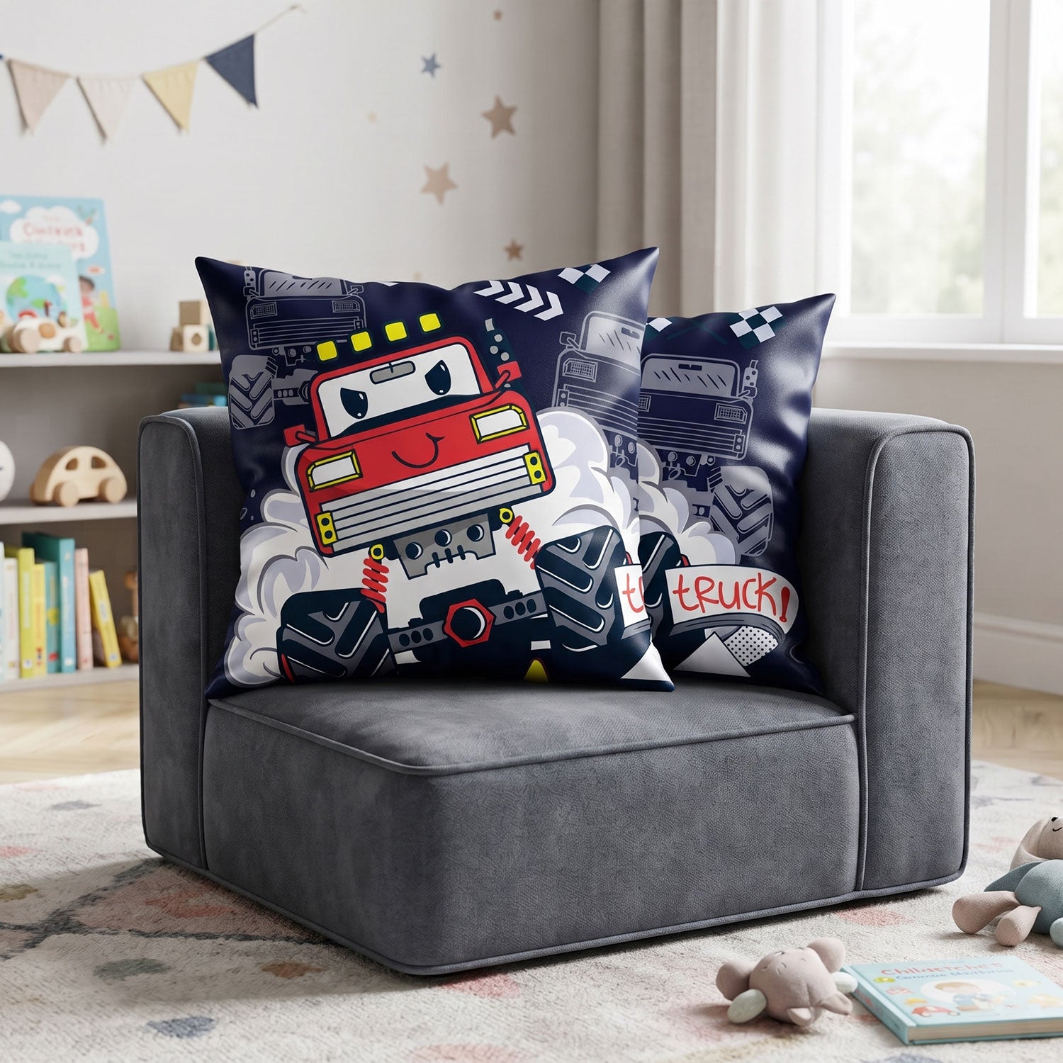 Monster kids printed cushion cover by Nylsa