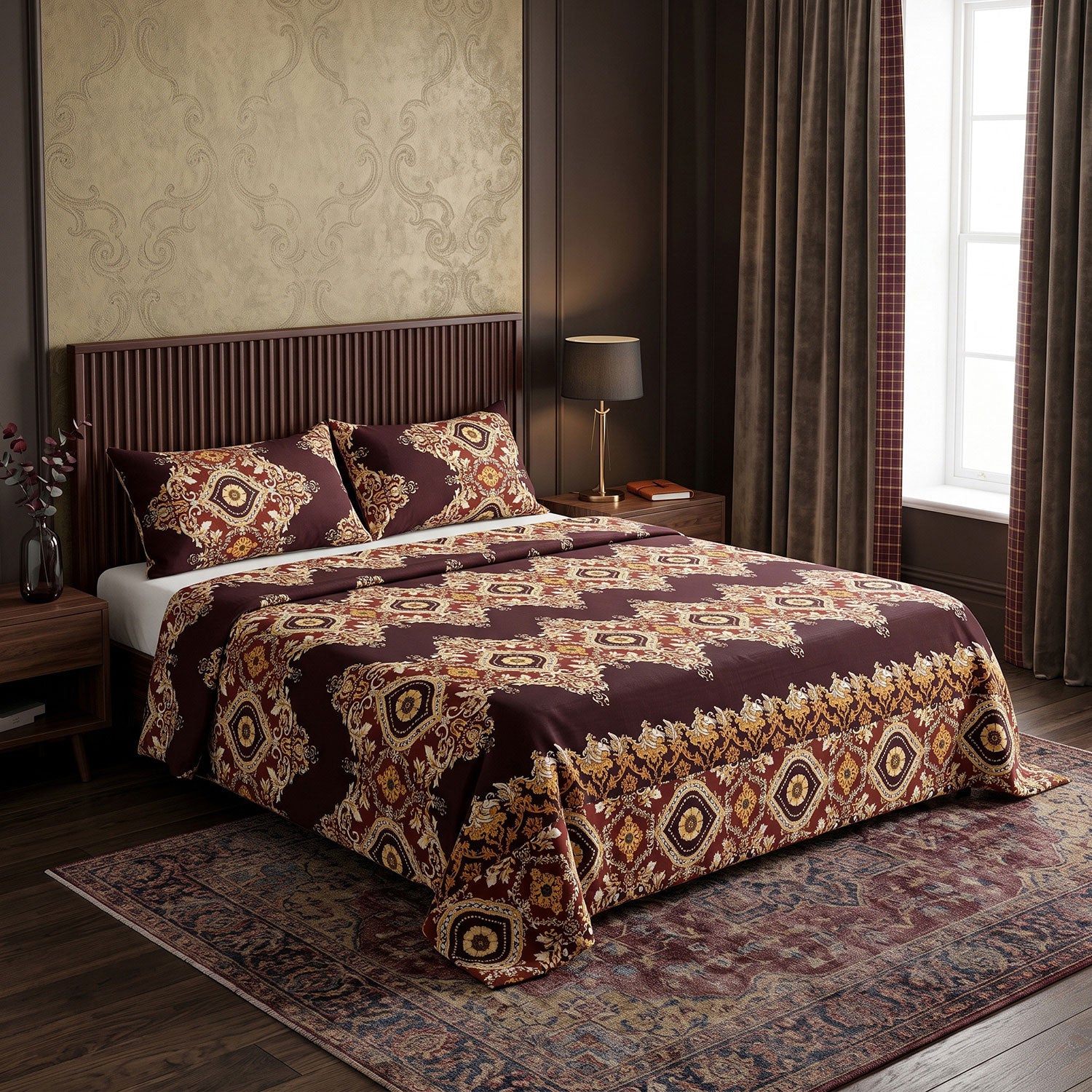 Imperial 3 Pcs King bed sheet set by Nylsa