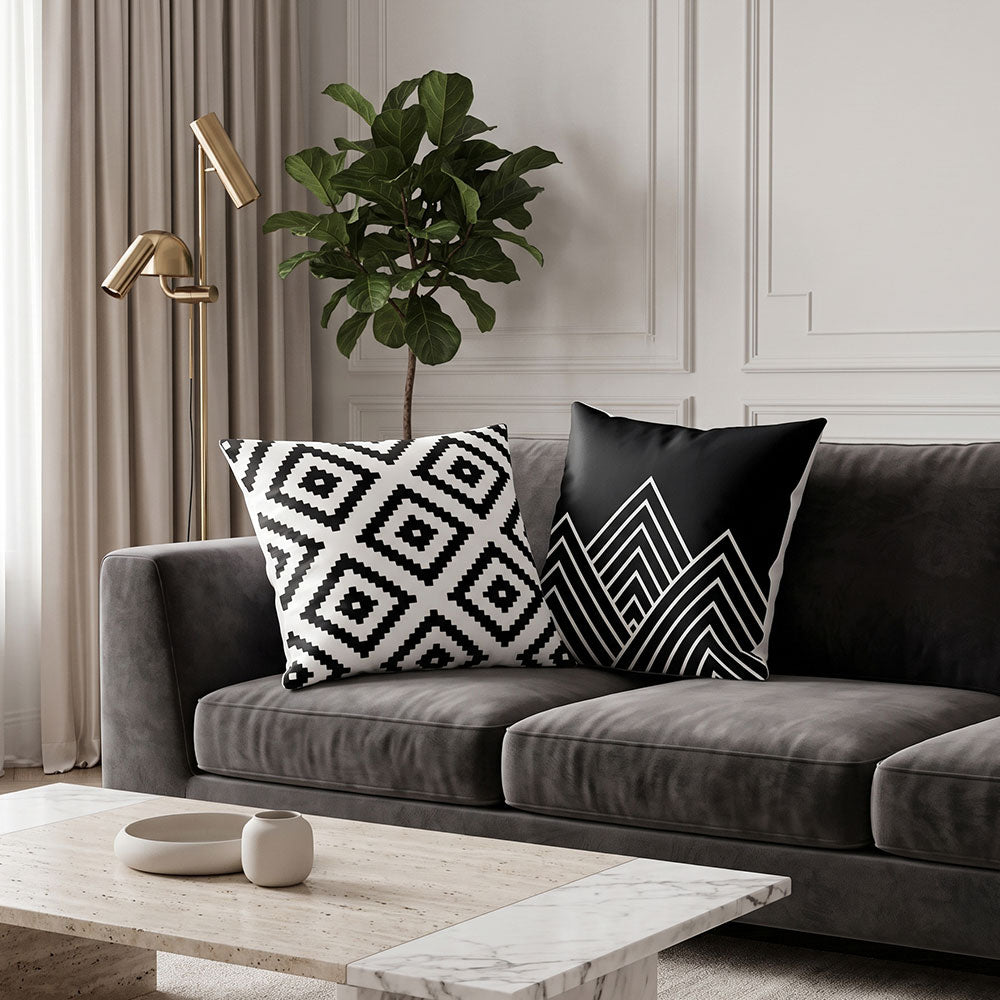 Linear 2PCS Cushion Covers Set