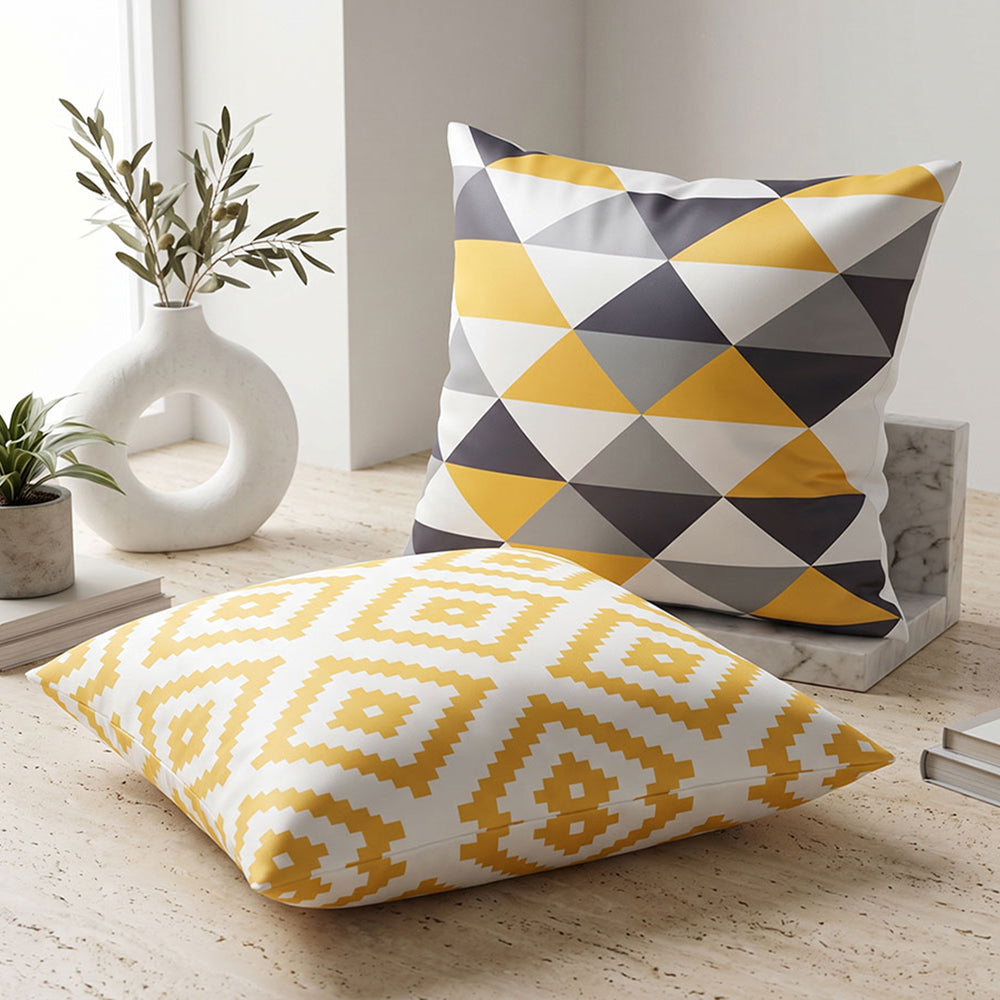 Rhombus 2PCS Cushion Covers Set