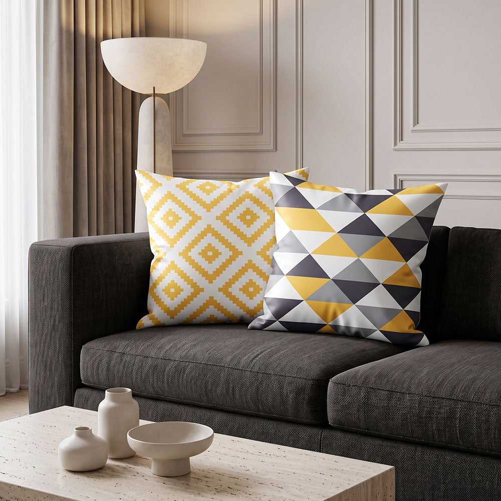 Rhombus 2PCS Cushion Covers Set
