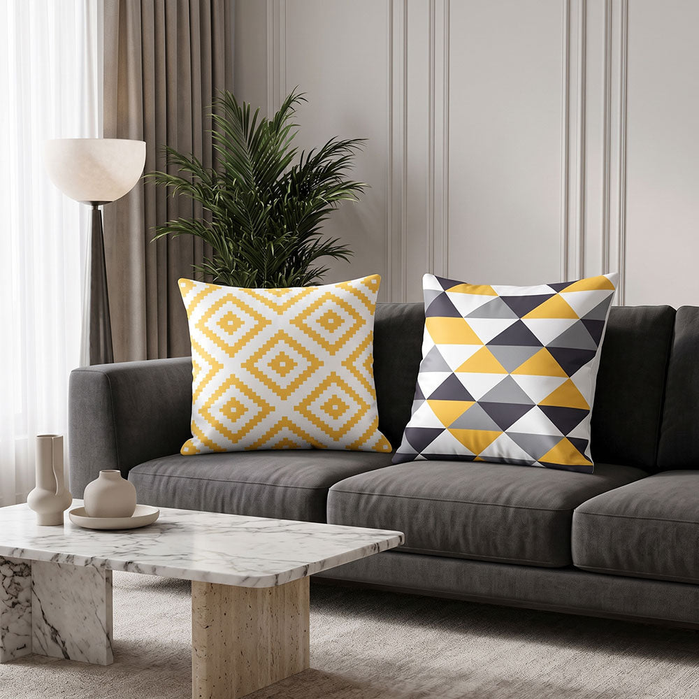 Rhombus 2PCS Cushion Covers Set