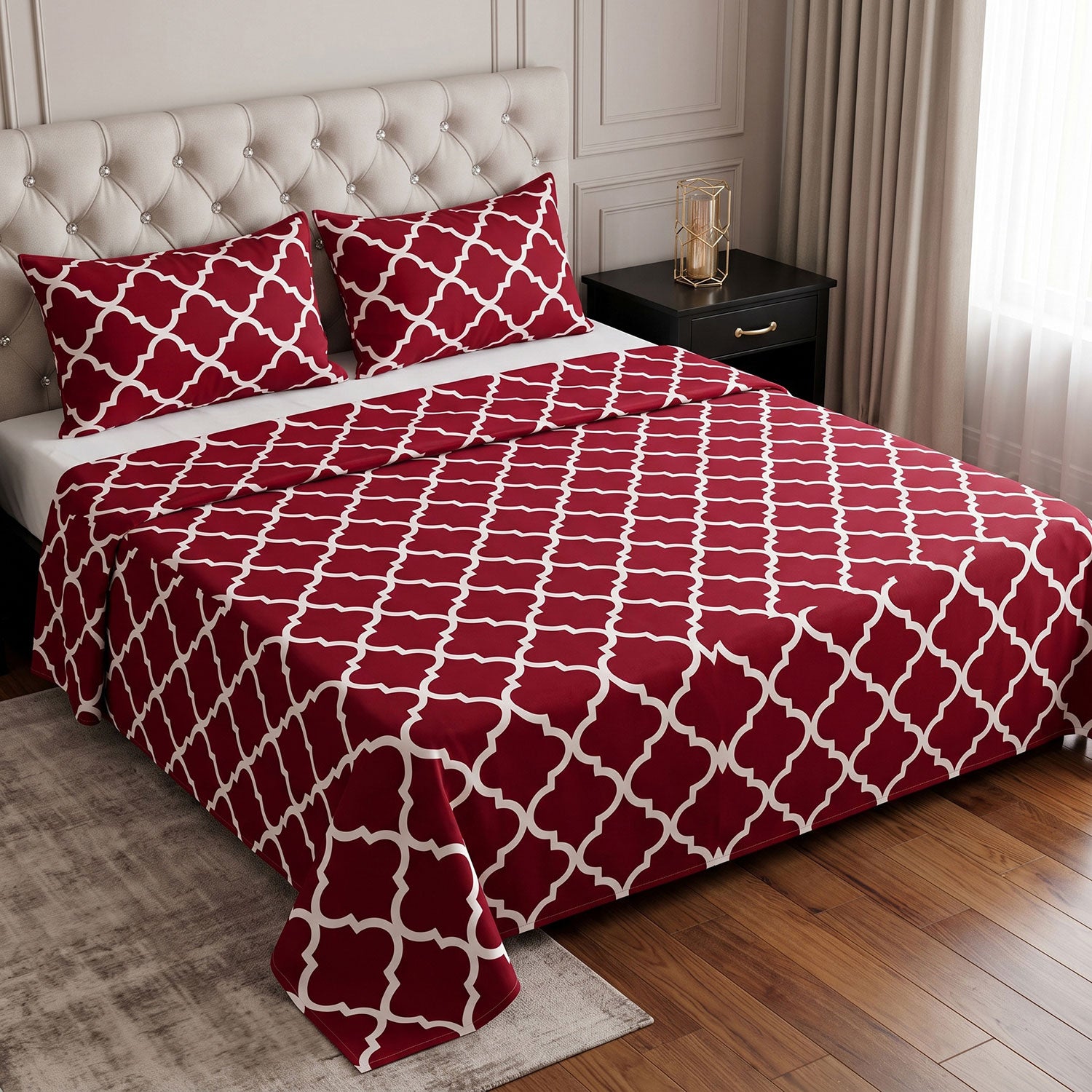 Garnet 3 Pcs King bed sheet set by Nylsa