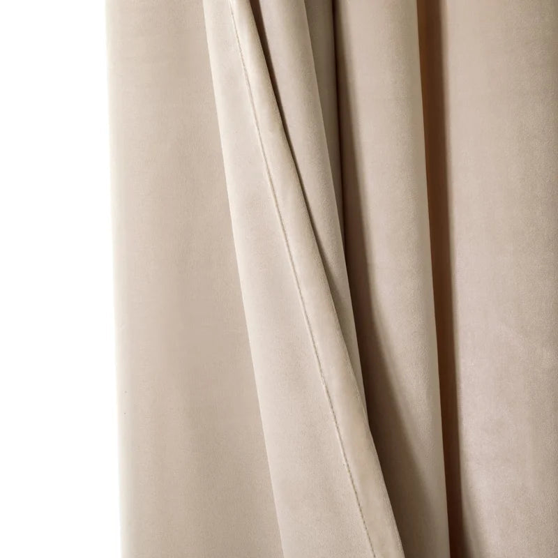 Cashmere velvet eyelet curtains pair by Nylsa