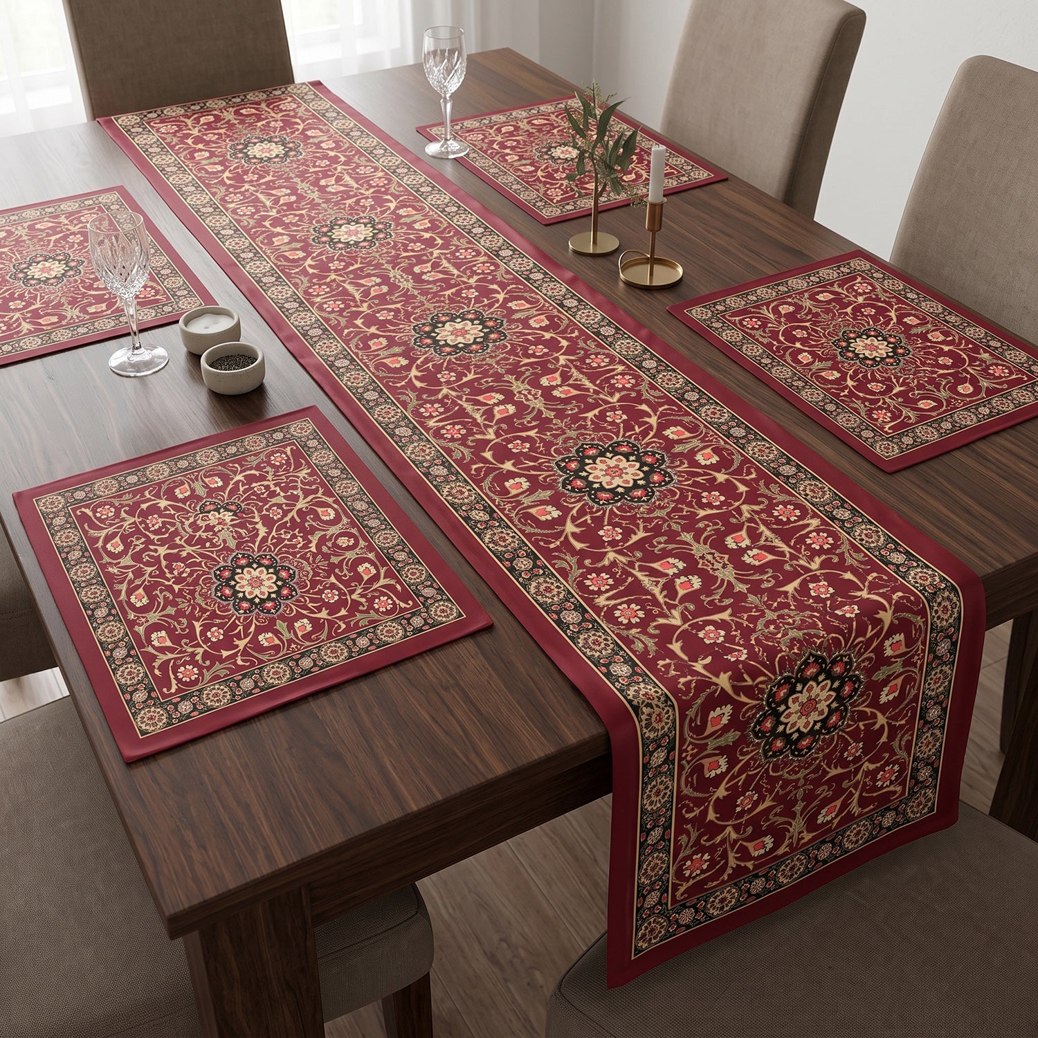 Zafran Printed Table Linen Sets