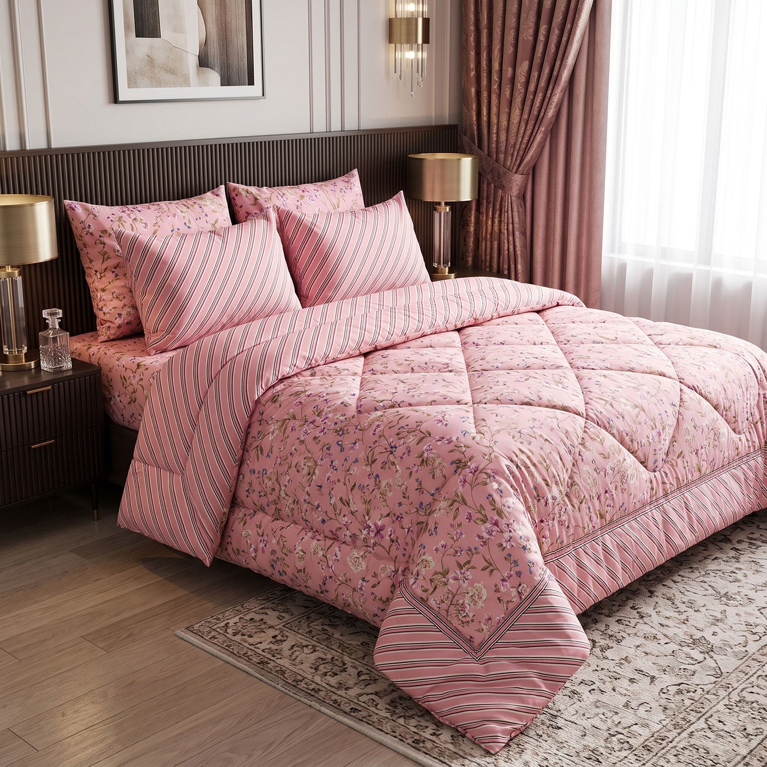 Primrose 6 Pcs quilted comforter set by Nylsa