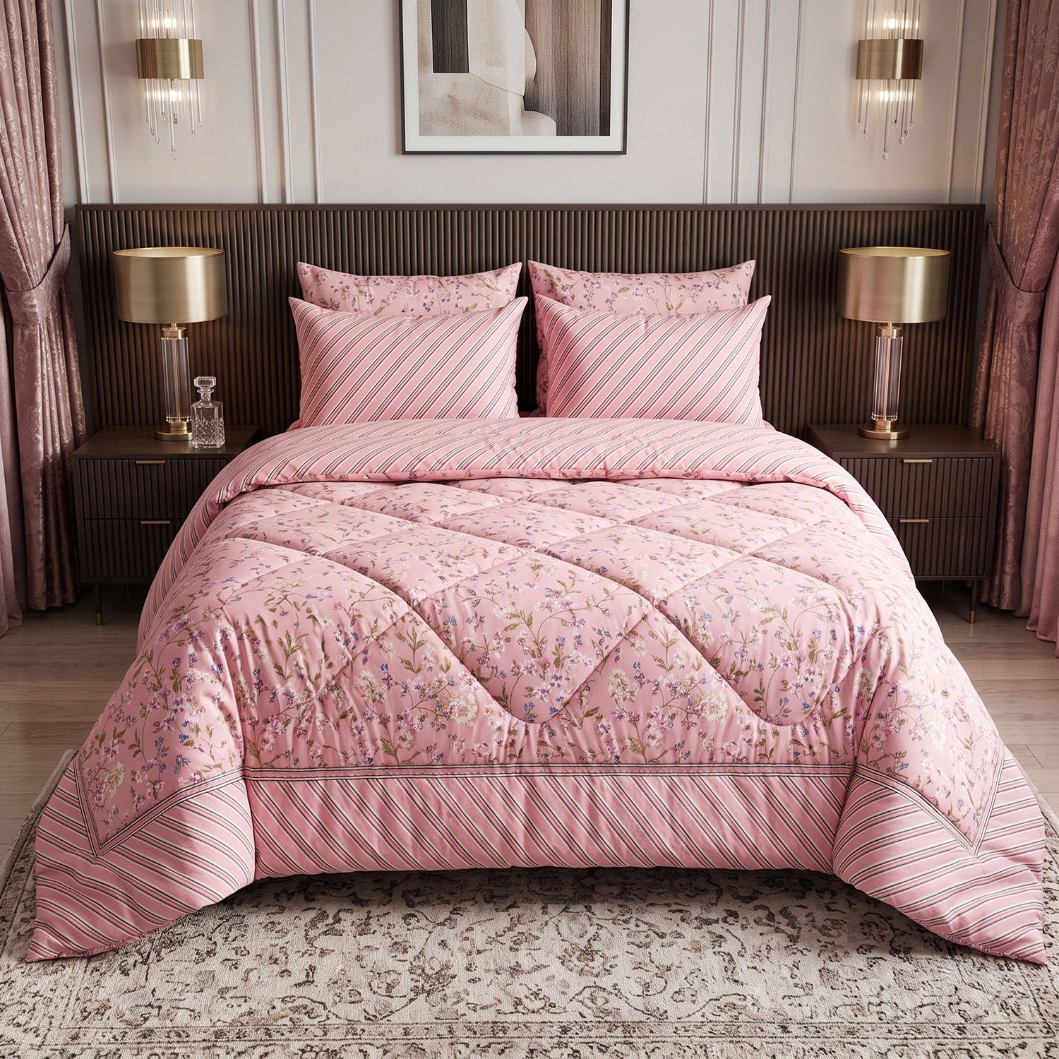 Primrose 6 Pcs quilted comforter set by Nylsa