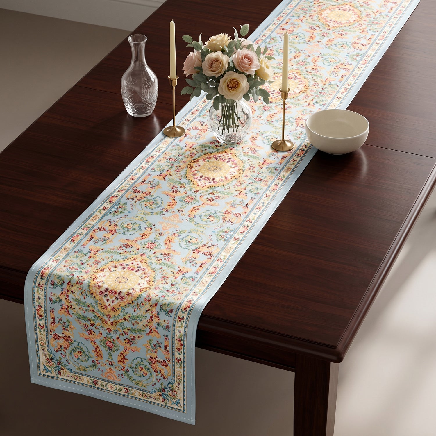 Rosette Printed Table Linen Sets