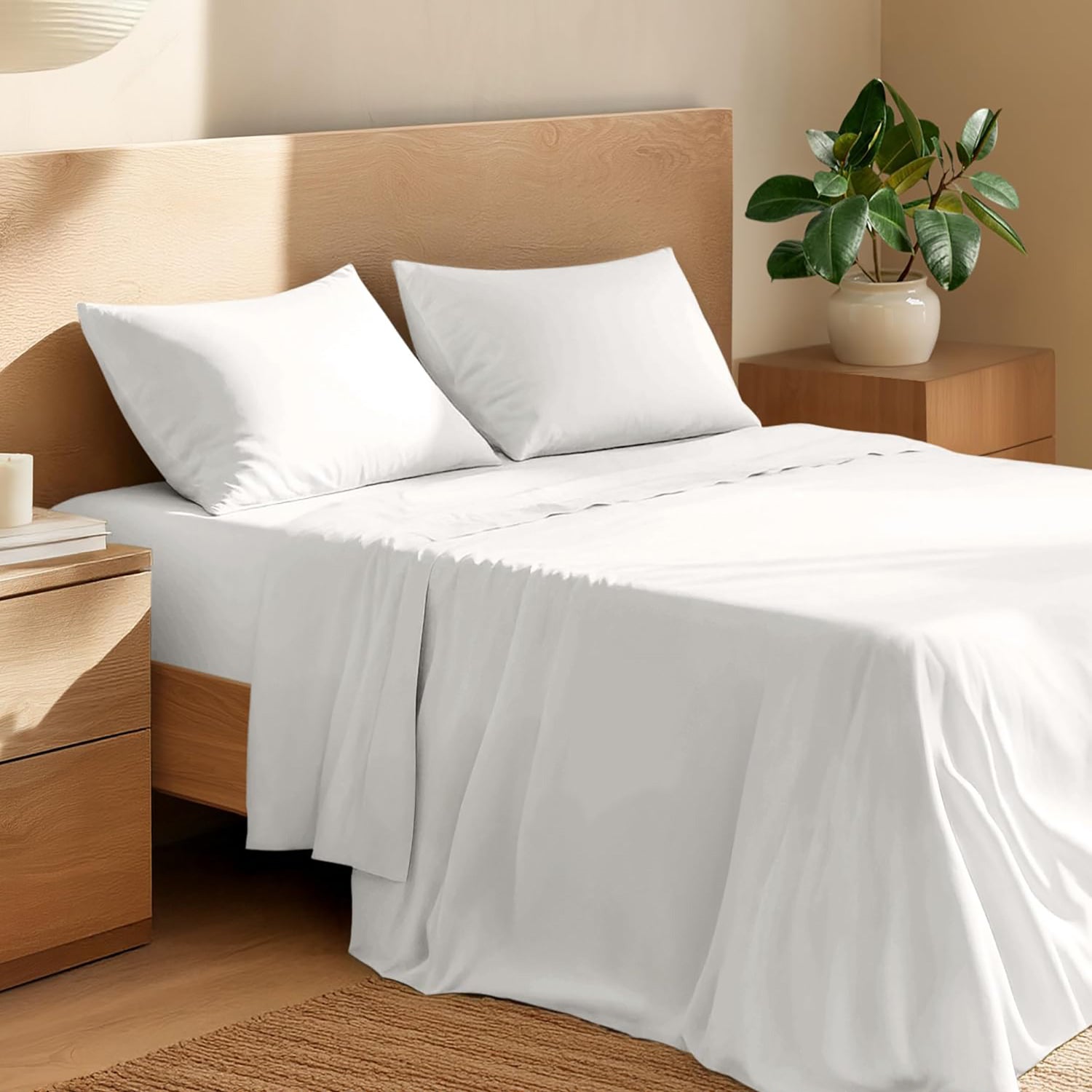 White flat sheet set by Nylsa