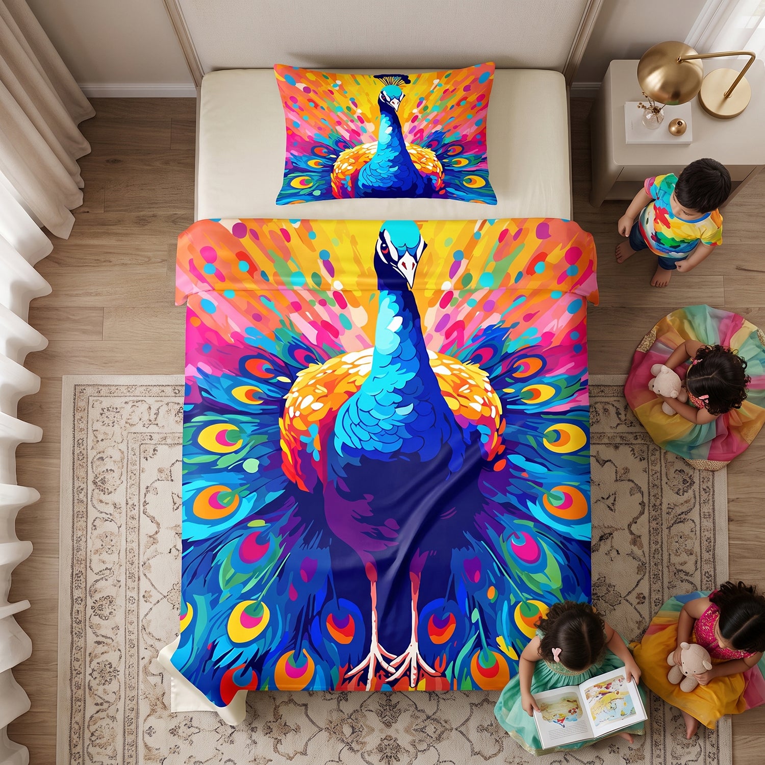 Prism kids printed bedsheet set 2 pcs by Nylsa