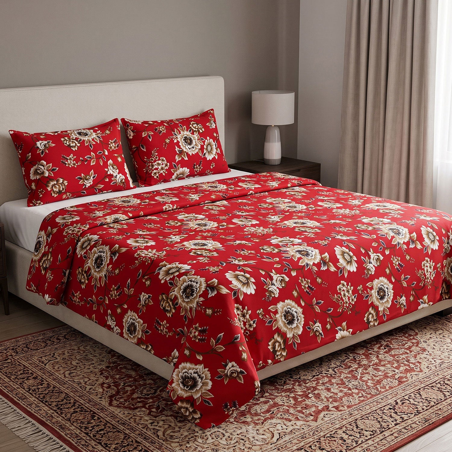 Carmela 3 Pcs King bed sheet set by Nylsa