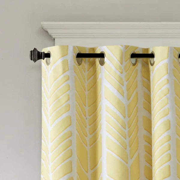 Abstract Digital Printed Eyelet Curtains – Pair