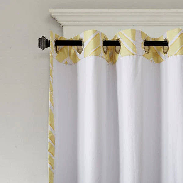 Abstract Digital Printed Eyelet Curtains – Pair
