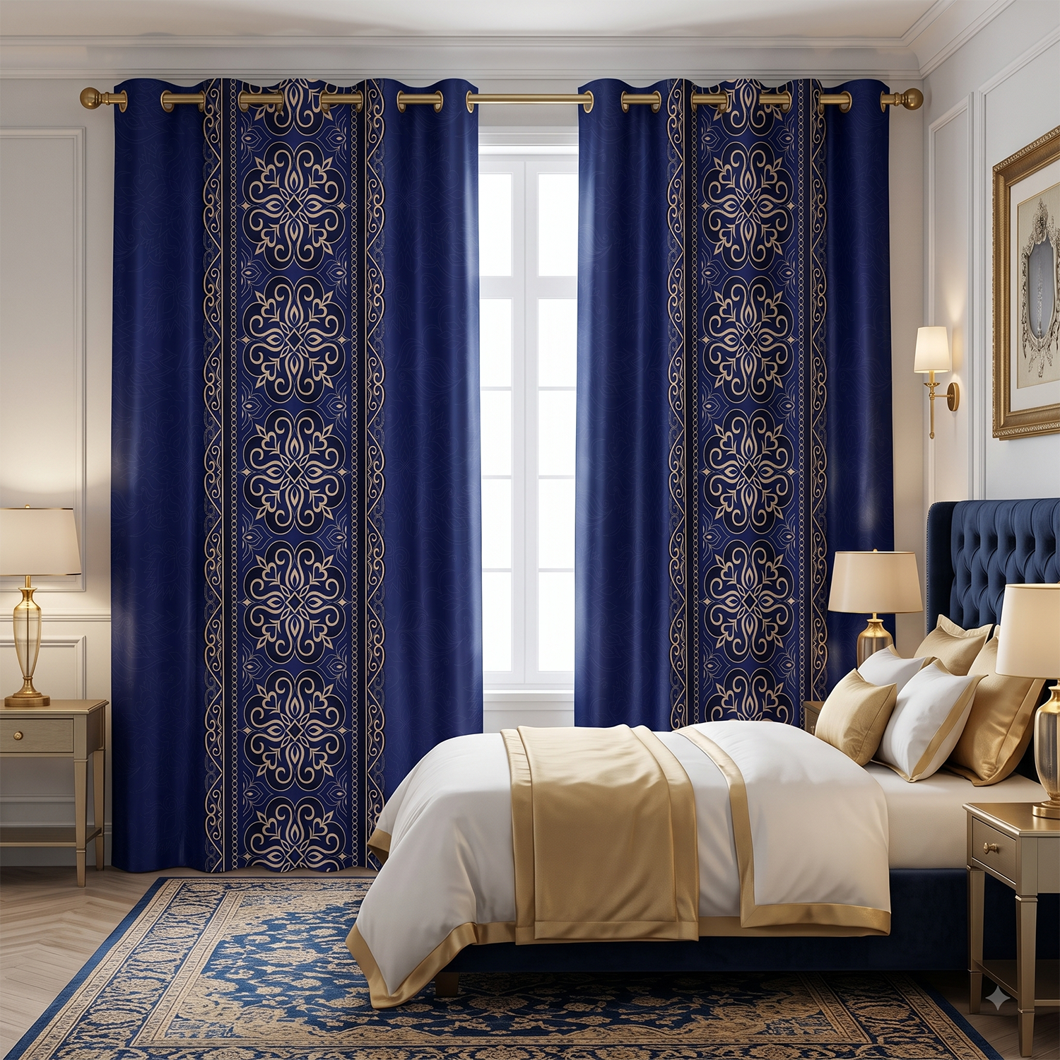 Imperial Digital Printed Eyelet Curtains – Pair