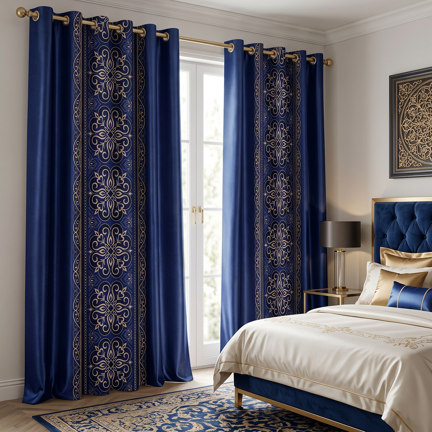 Imperial Digital Printed Eyelet Curtains – Pair