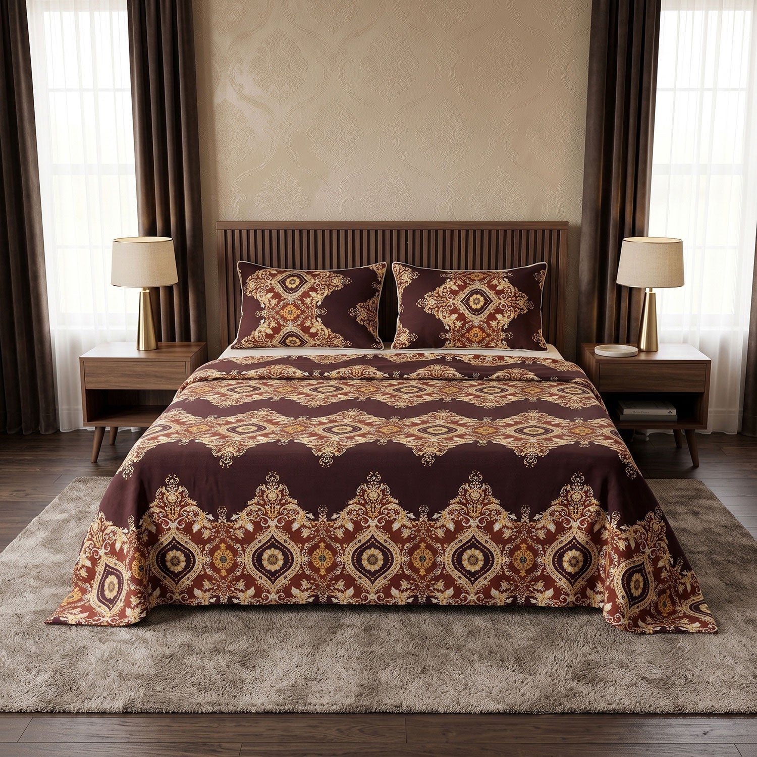 Imperial 3 Pcs King bed sheet set by Nylsa