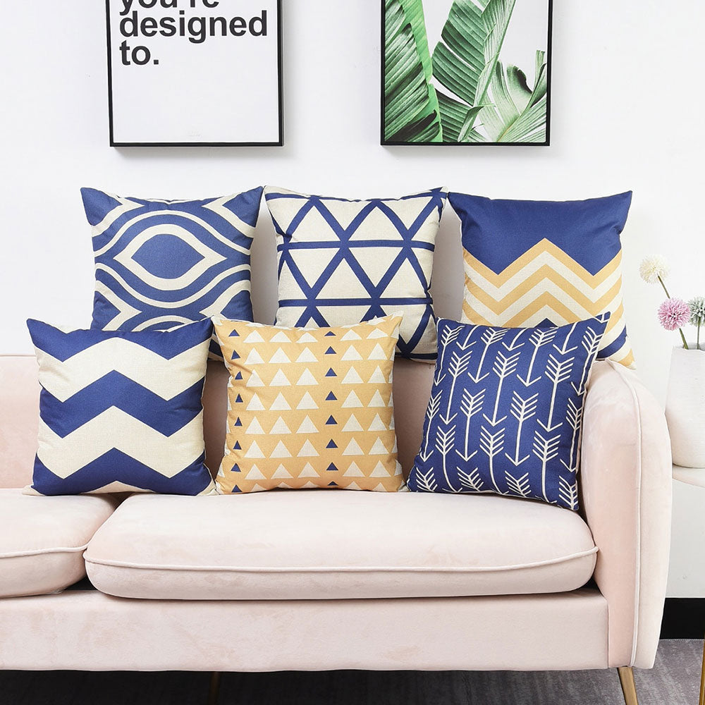 Chevron 6 PCS Cushion Covers Set