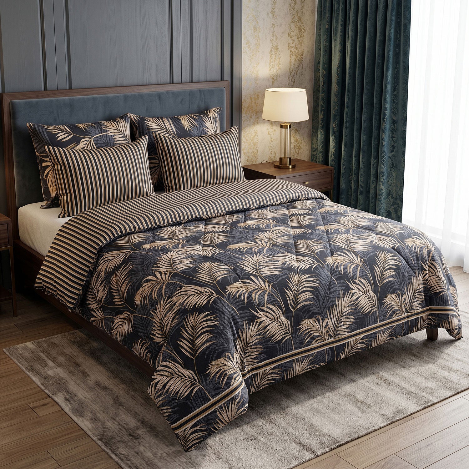 Tropica 6 Pcs quilted comforter set by Nylsa
