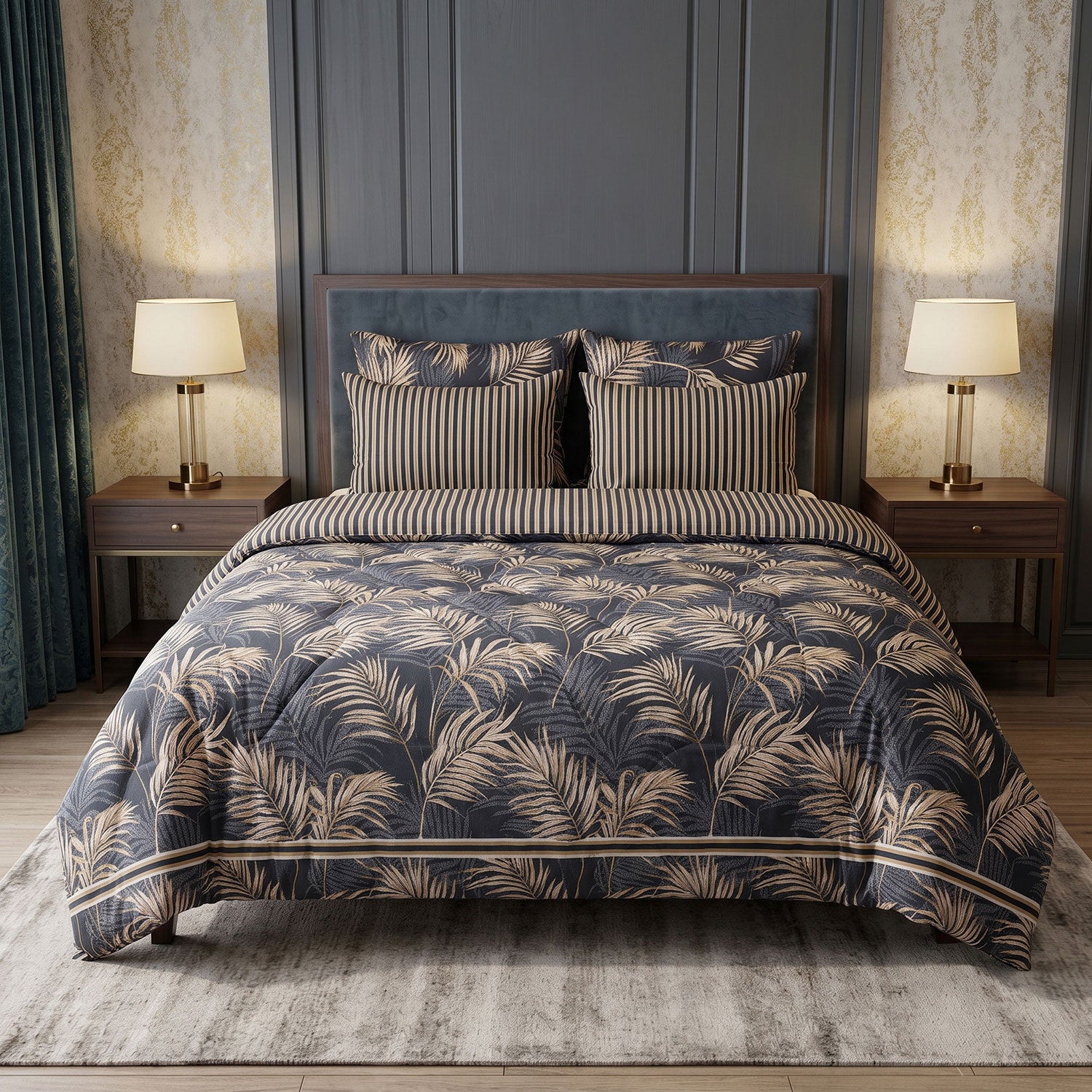 Tropica 6 Pcs quilted comforter set by Nylsa