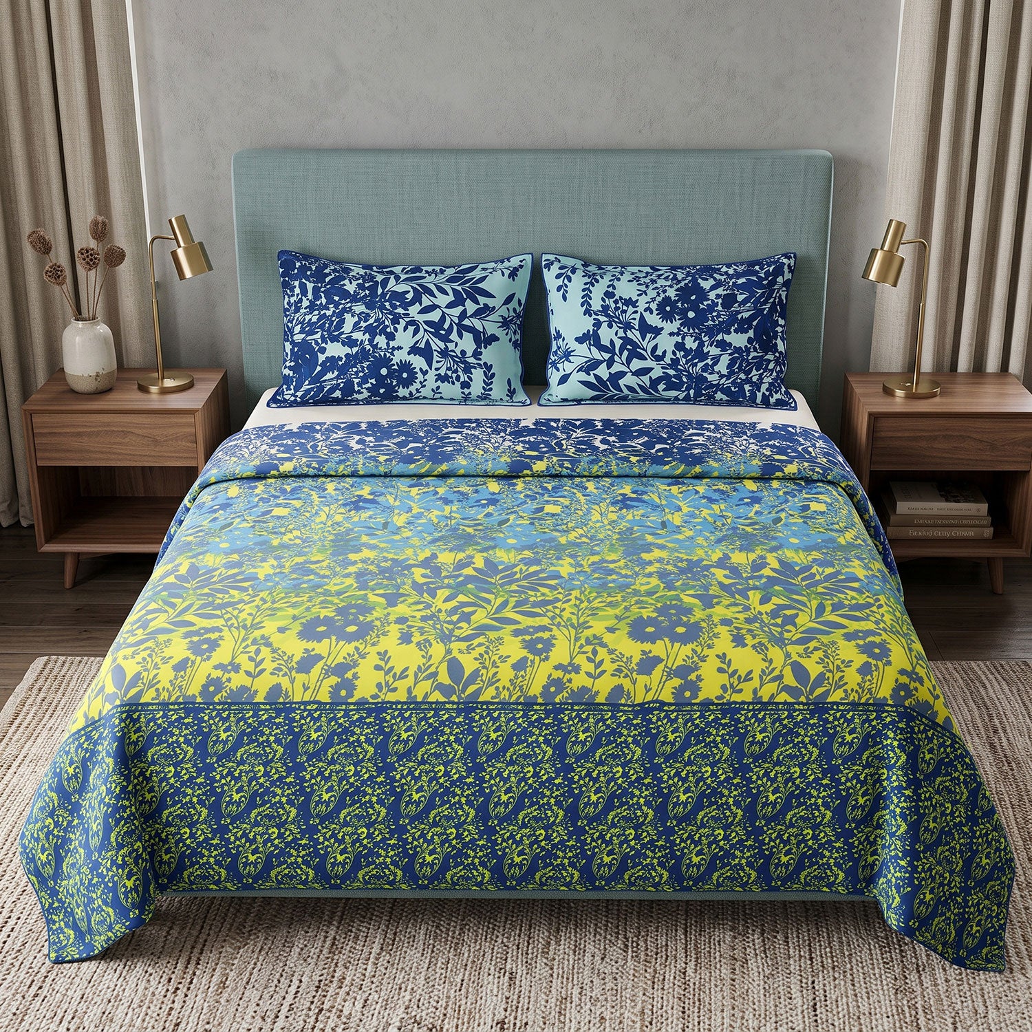 Florlime 3 Pcs King bed sheet set by Nylsa