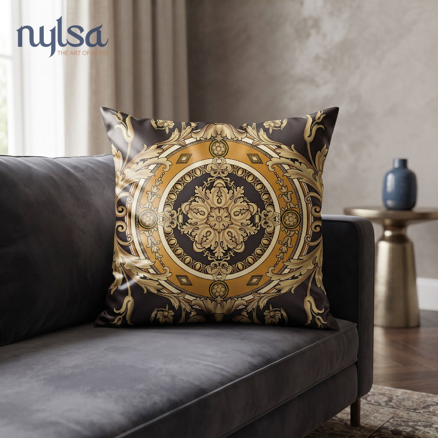 Crest Printed Cushion