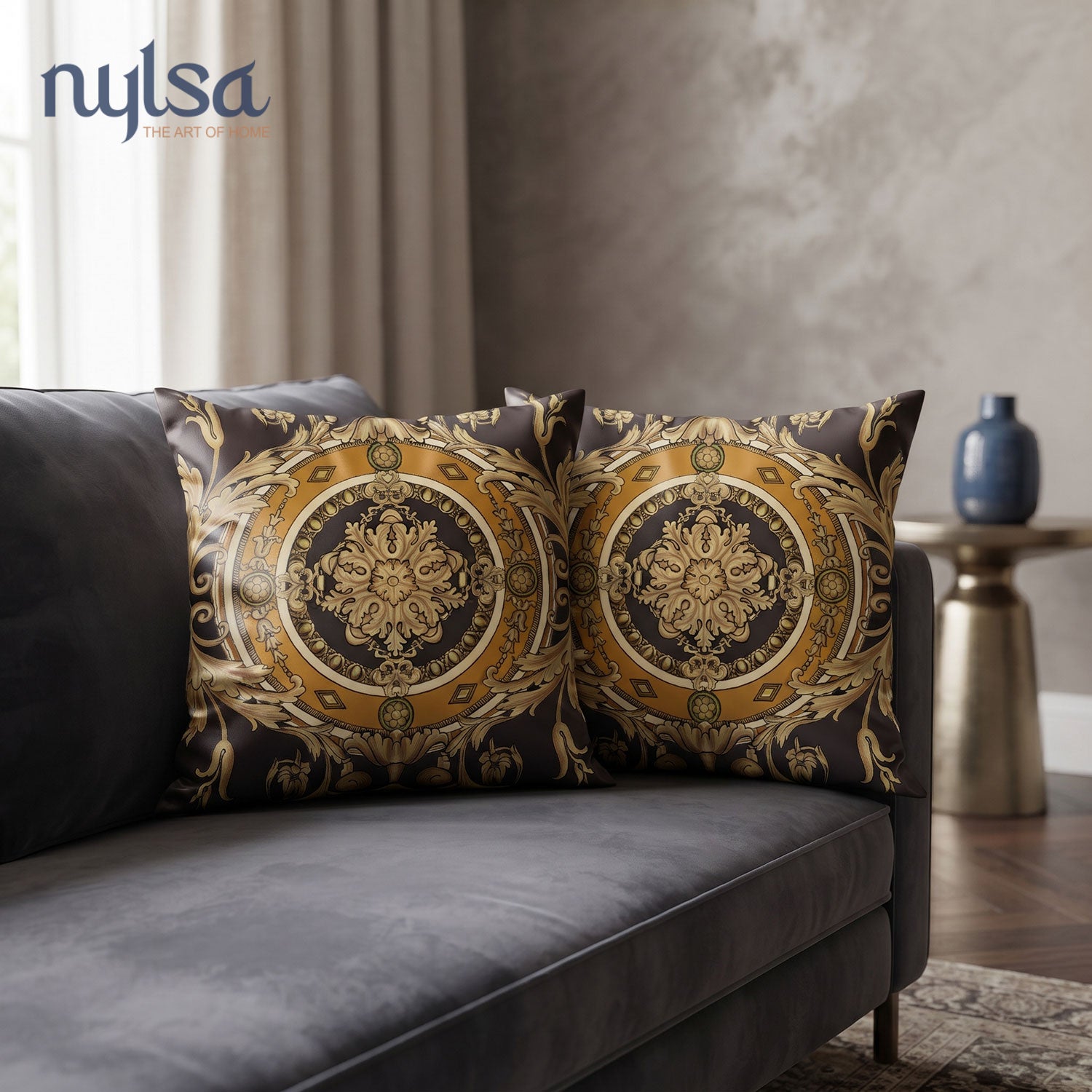 Crest Printed Cushion