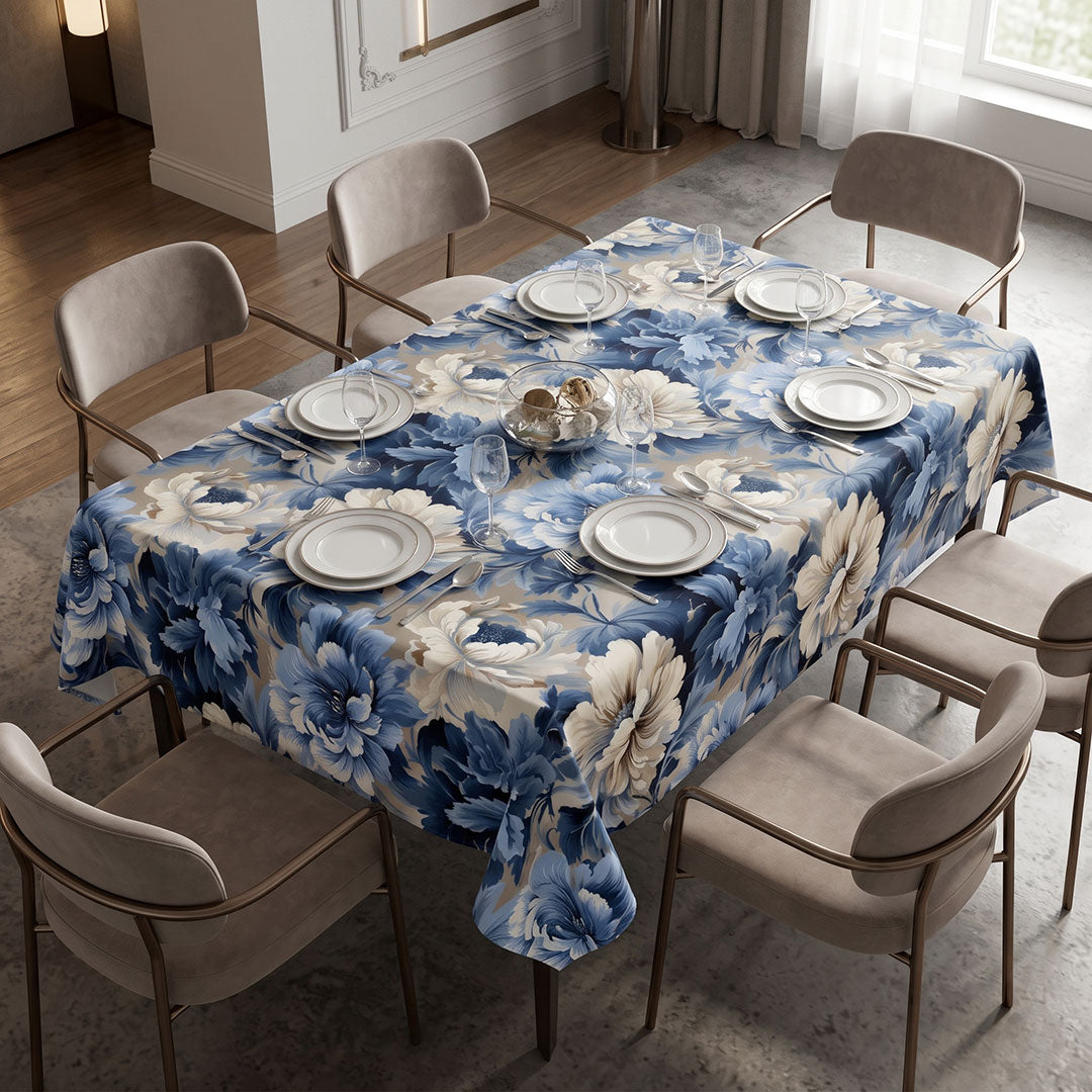 Indigo Digitally Printed Table Cover