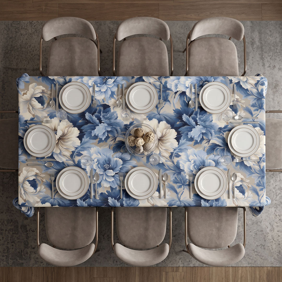 Indigo Digitally Printed Table Cover