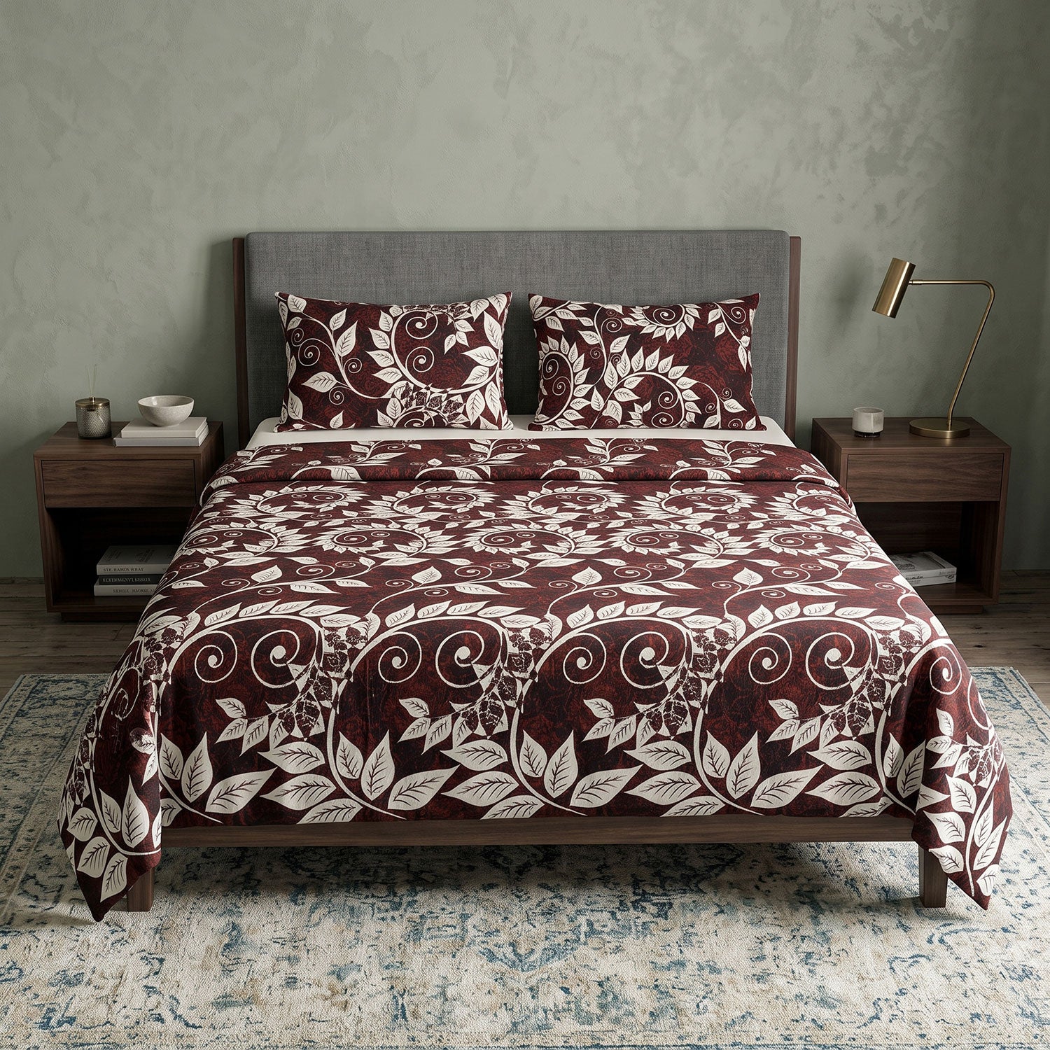 Merlot 3 Pcs King bed sheet set by Nylsa