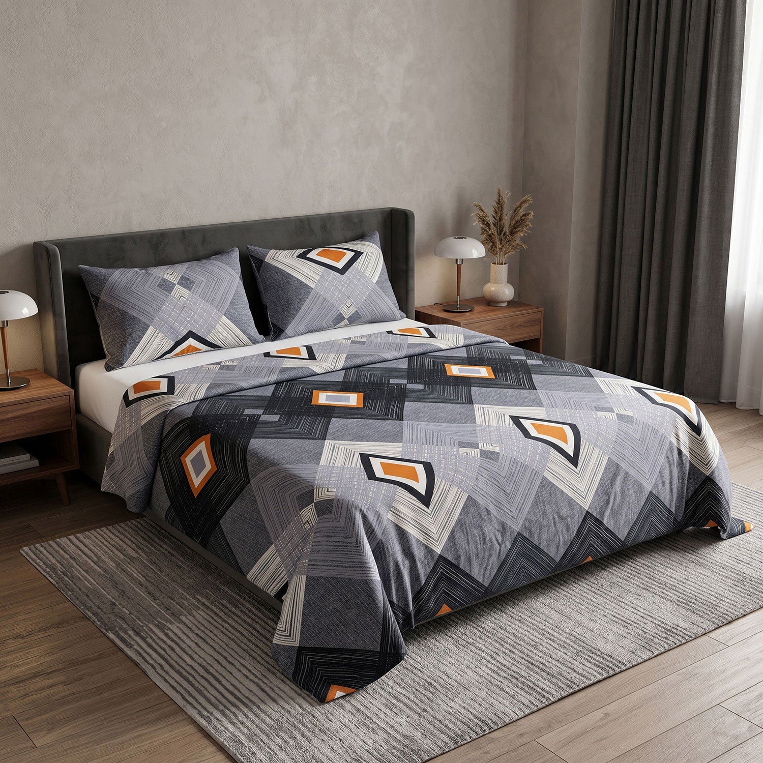Graphite 3 Pcs King bed sheet set by Nylsa