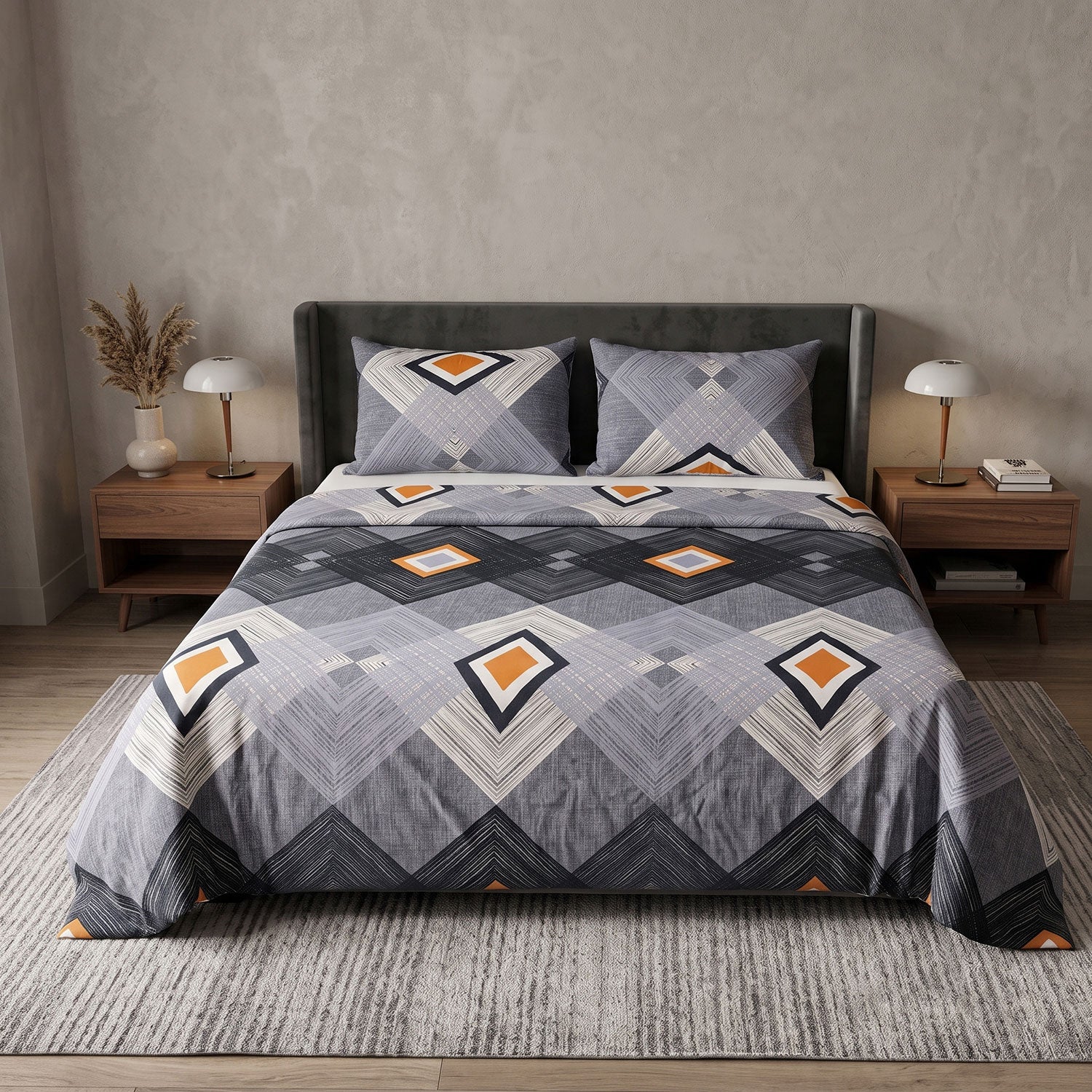 Graphite 3 Pcs King bed sheet set by Nylsa