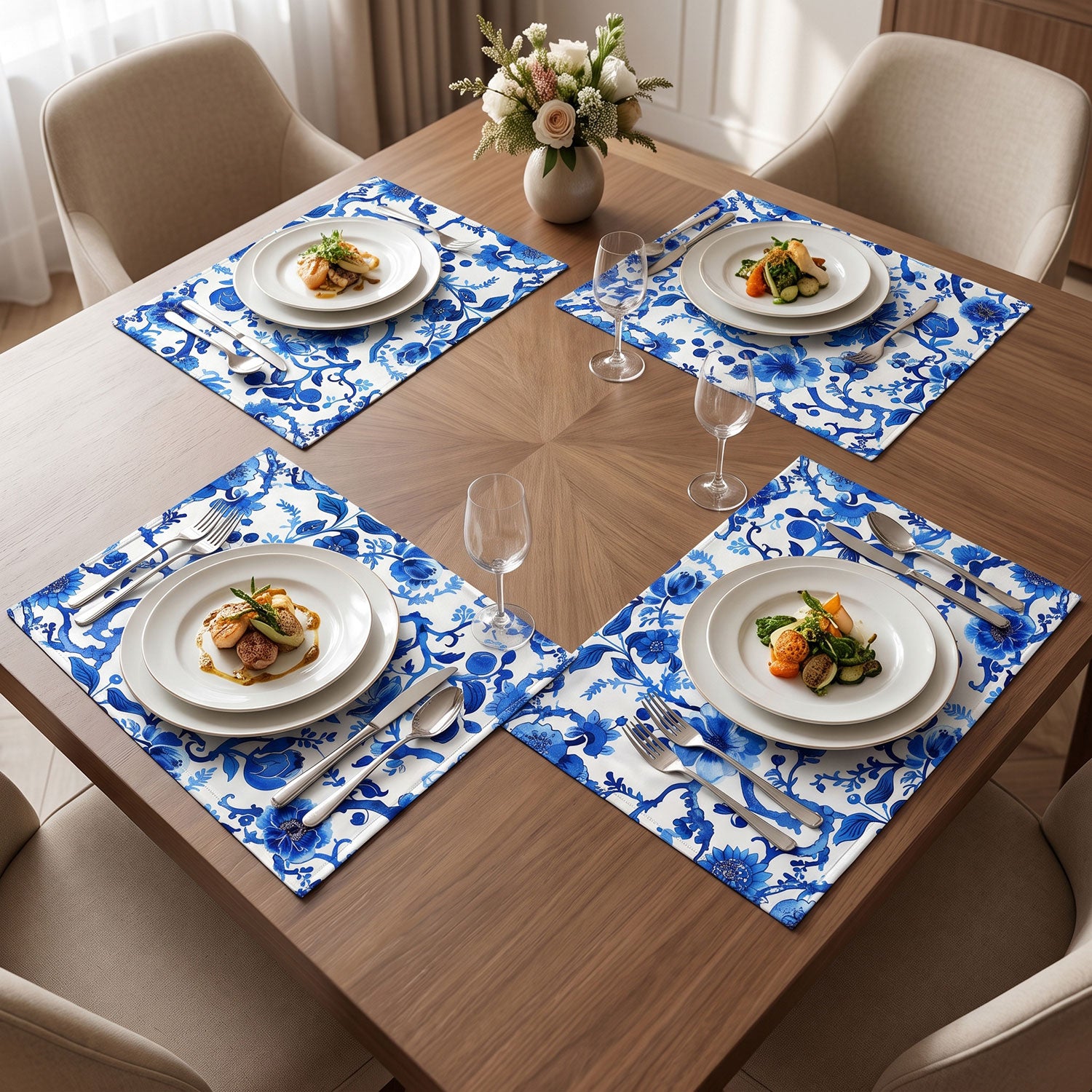 Bluebell dining table mats and placemats by Nylsa
