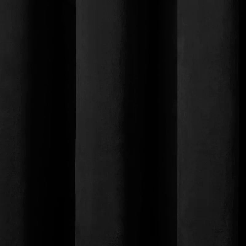 Midnight velvet eyelet curtains pair by Nylsa