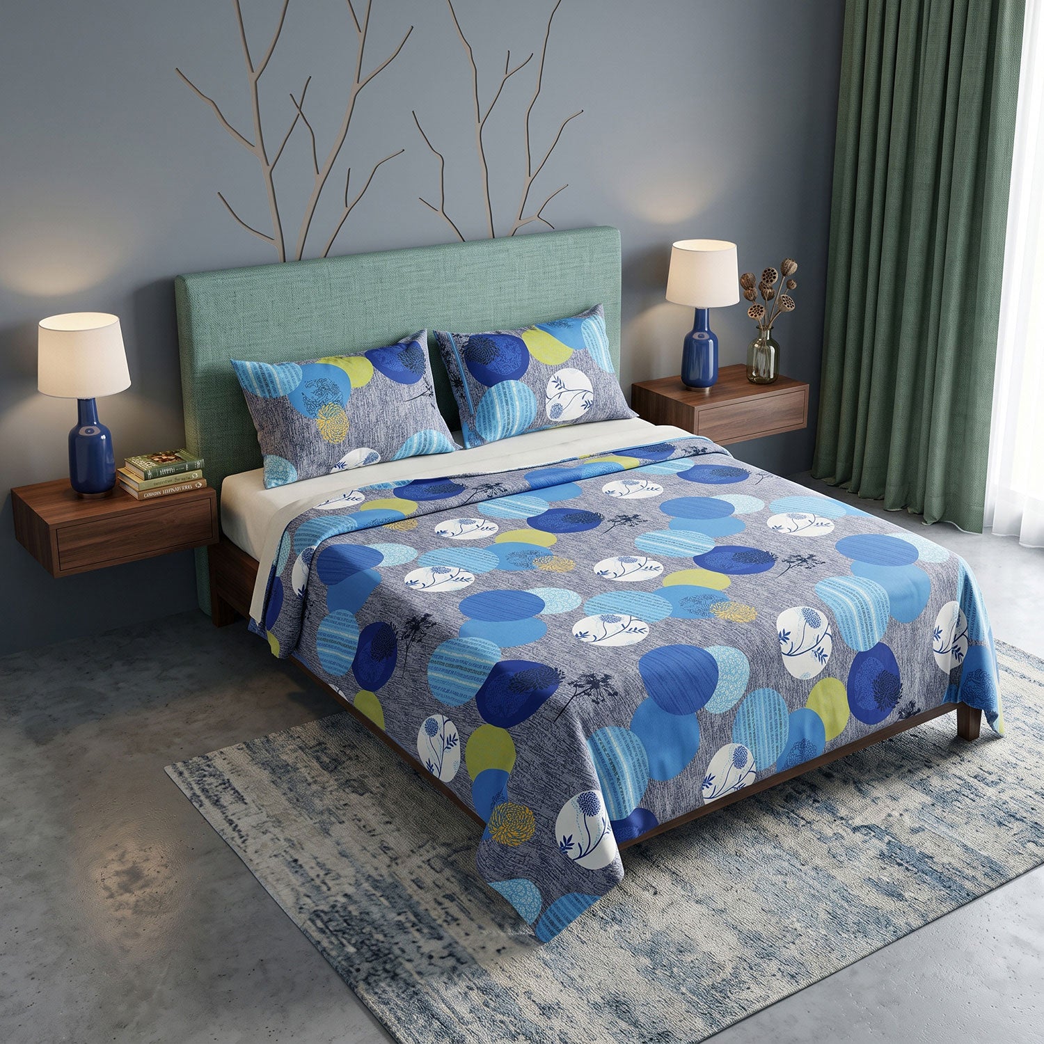 Pebble 3 Pcs King bed sheet set by Nylsa