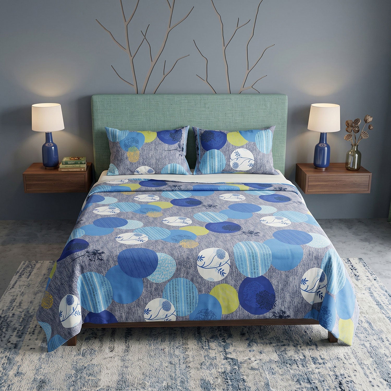 Pebble 3 Pcs King bed sheet set by Nylsa