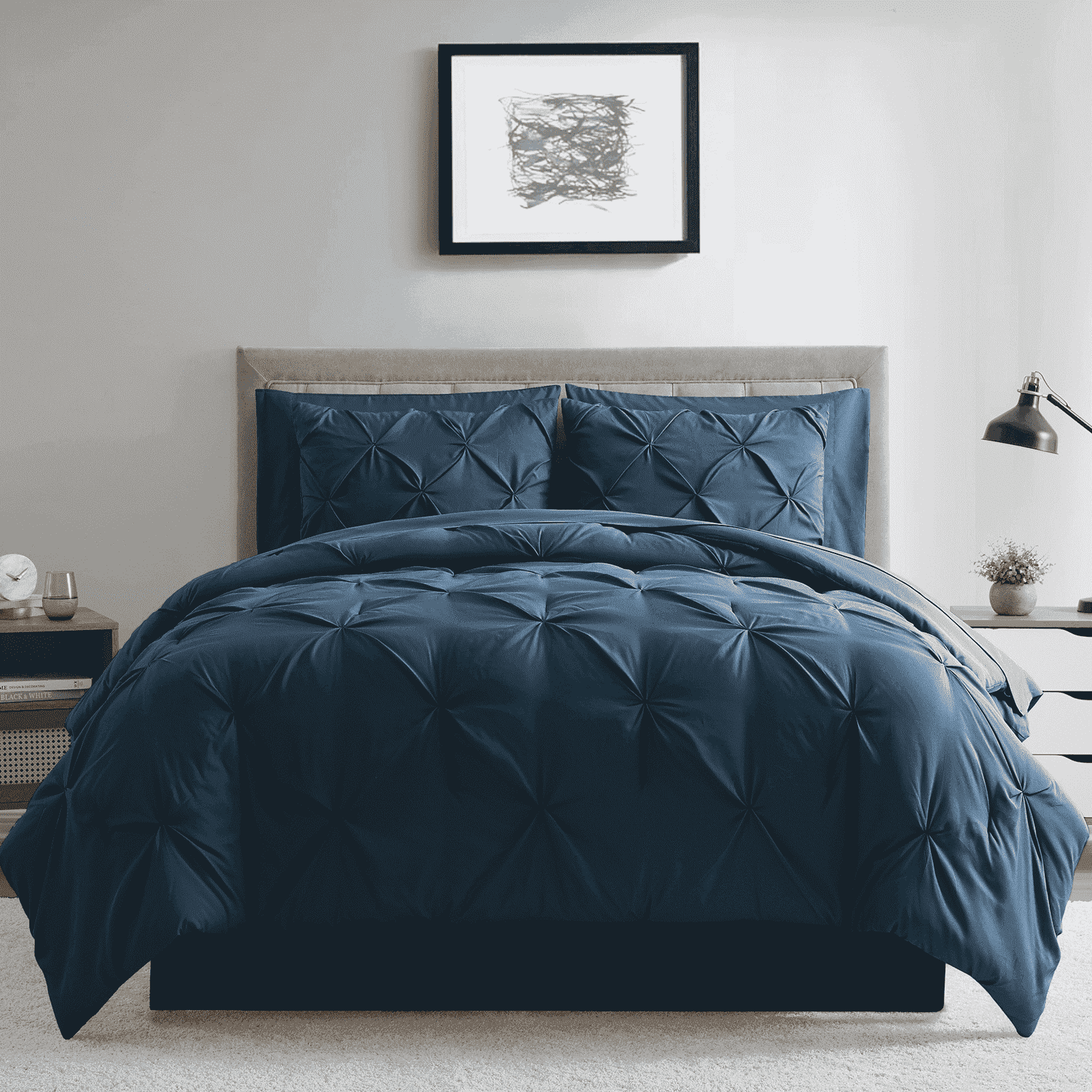 Diamond Pleats 6Pcs Quilt Cover Set