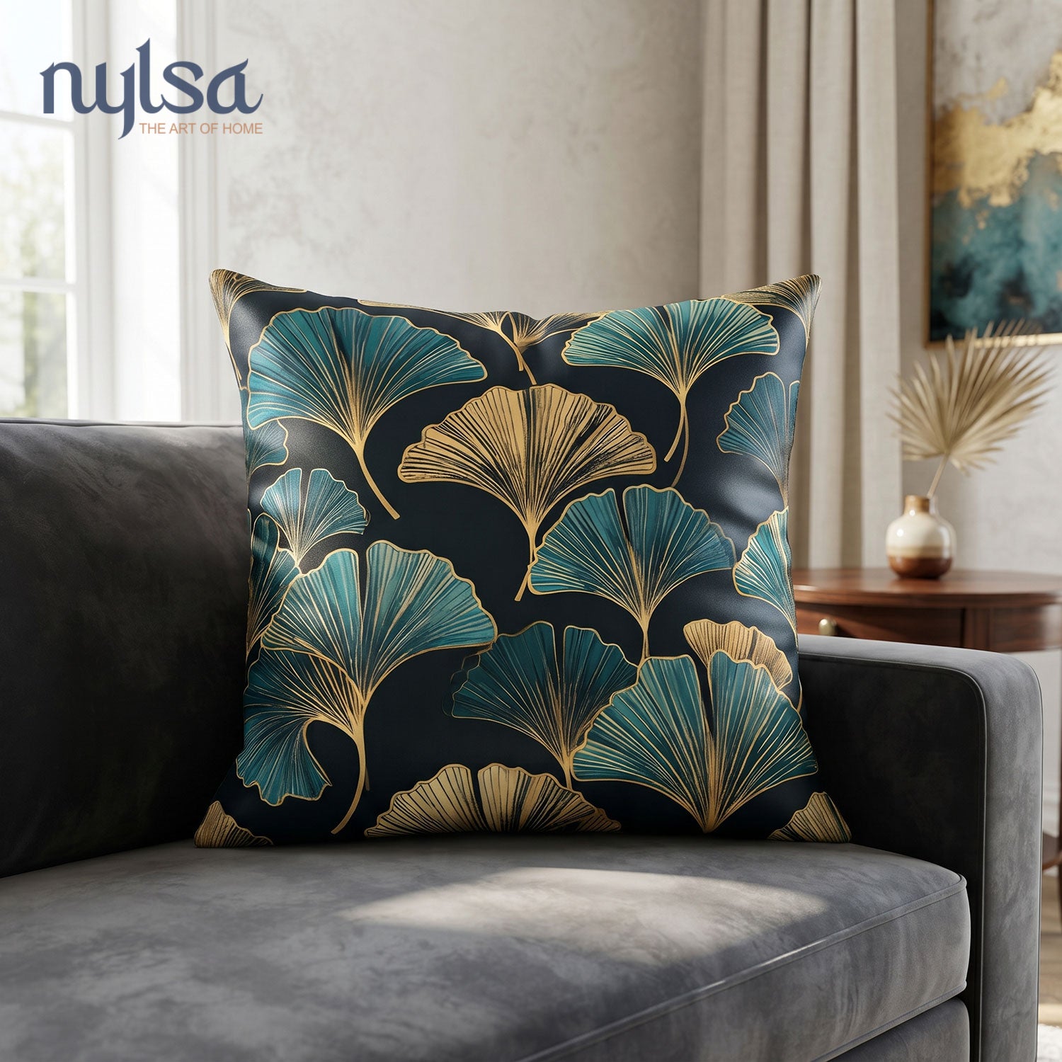 Fanleaf Printed Cushion