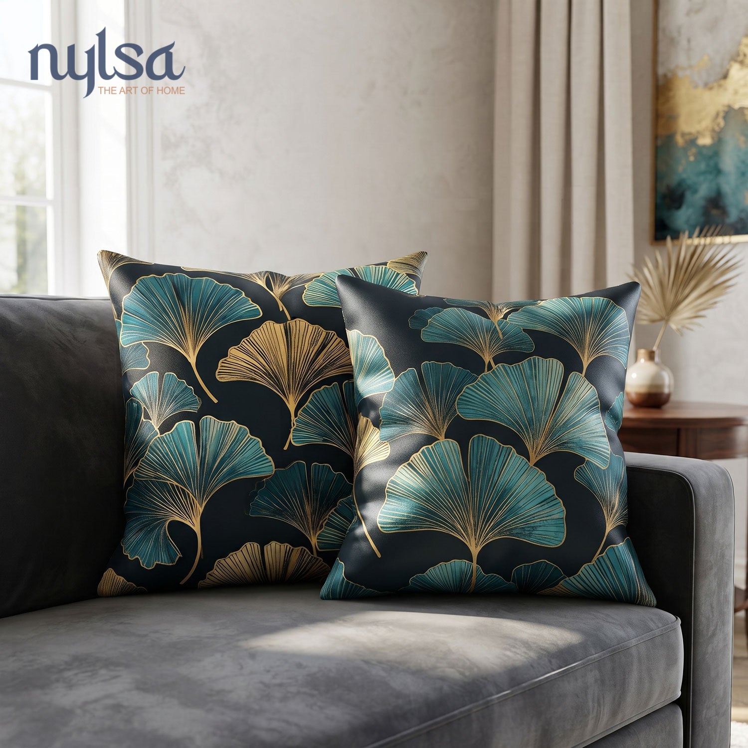 Fanleaf Printed Cushion