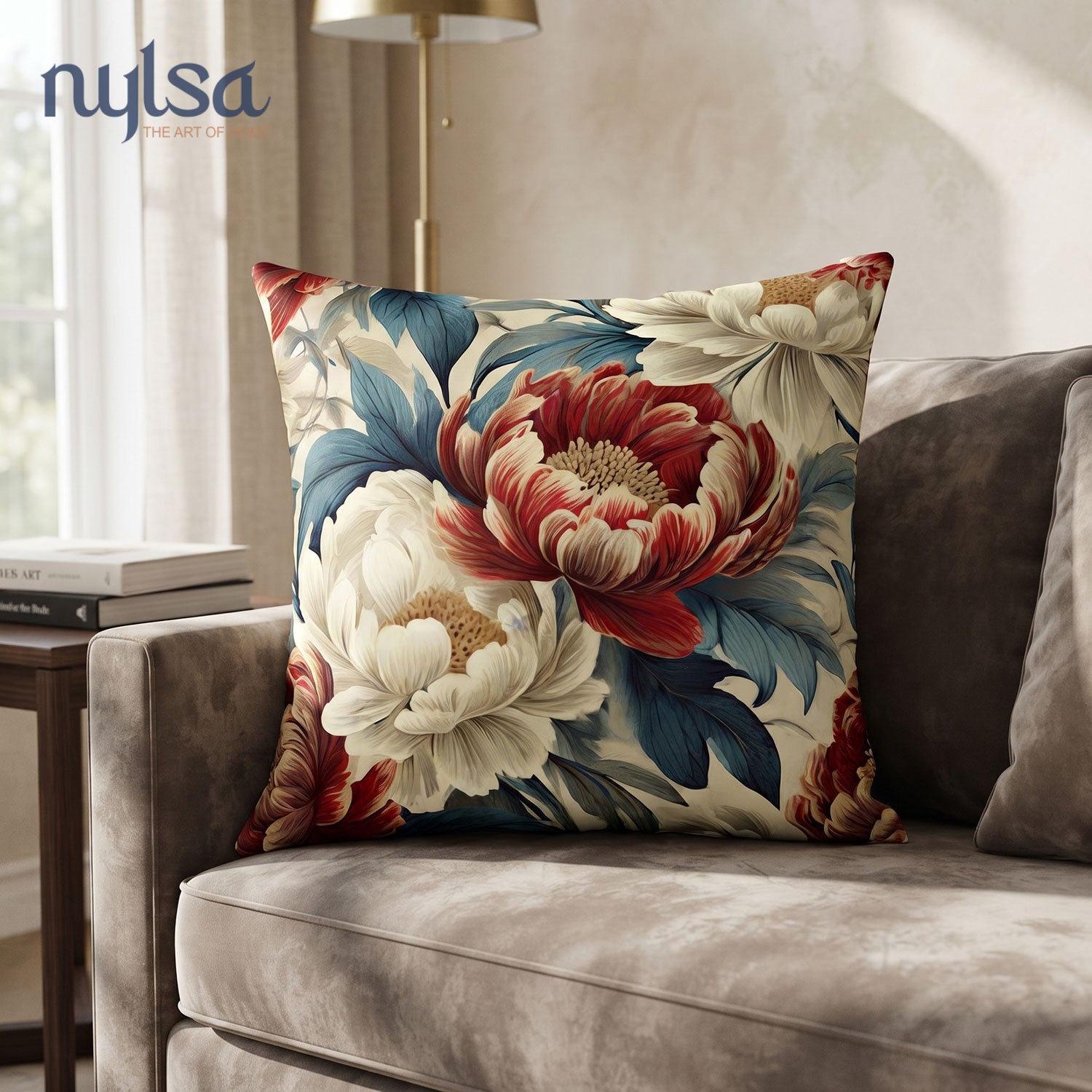Camellia Printed Cushion
