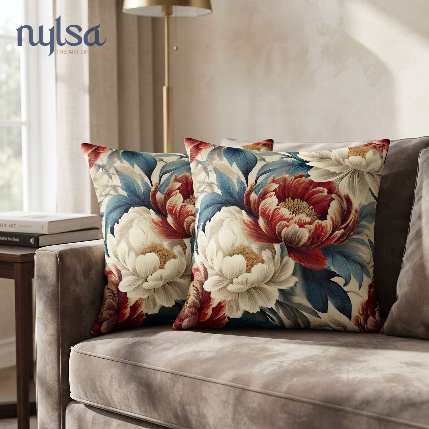 Camellia Printed Cushion