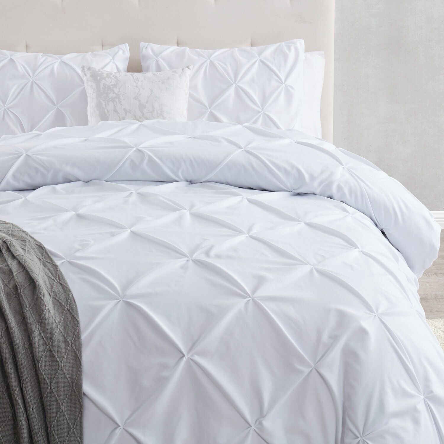 Frost Pleated 6Pcs Quilt Cover Set