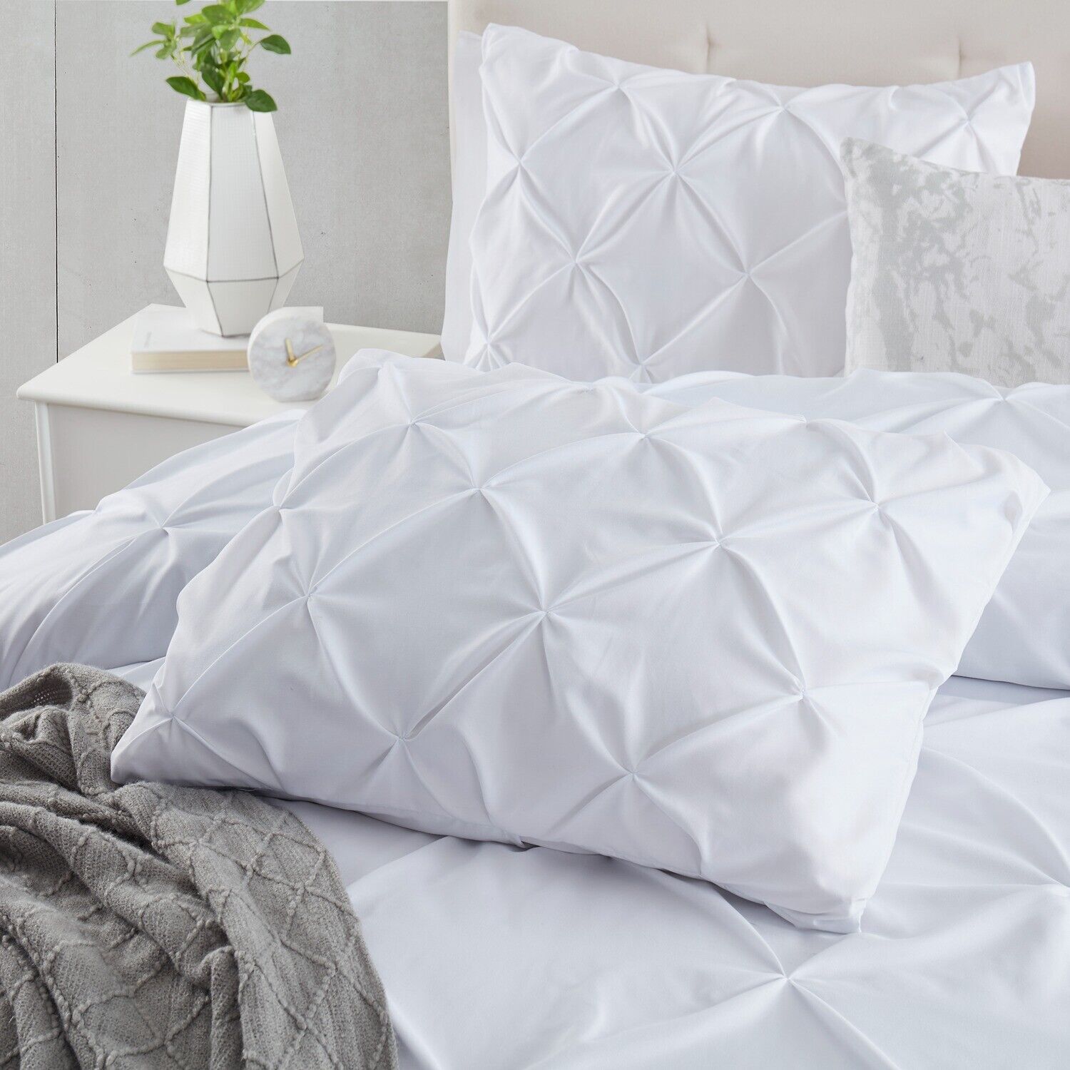 Frost Pleated 6Pcs Quilt Cover Set
