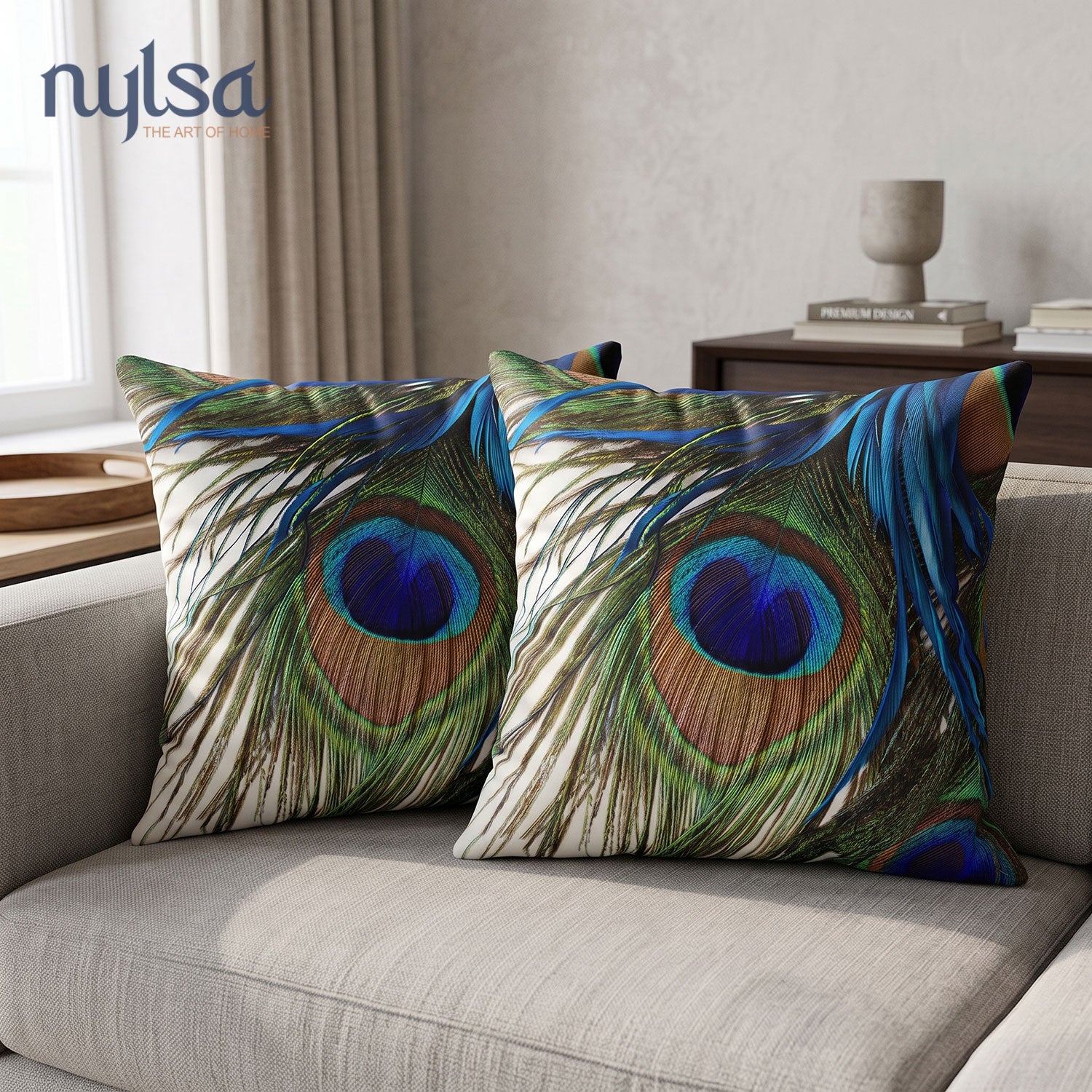 Feather  Printed Cushion