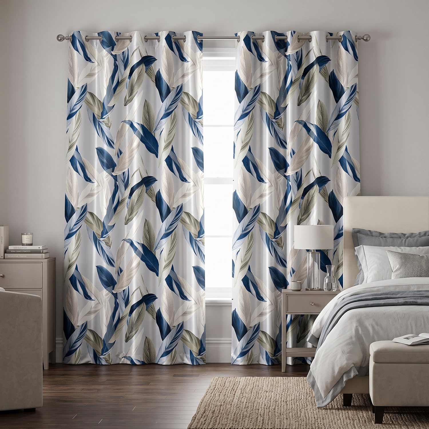 Canopy Digital Printed Eyelet Curtains – Pair