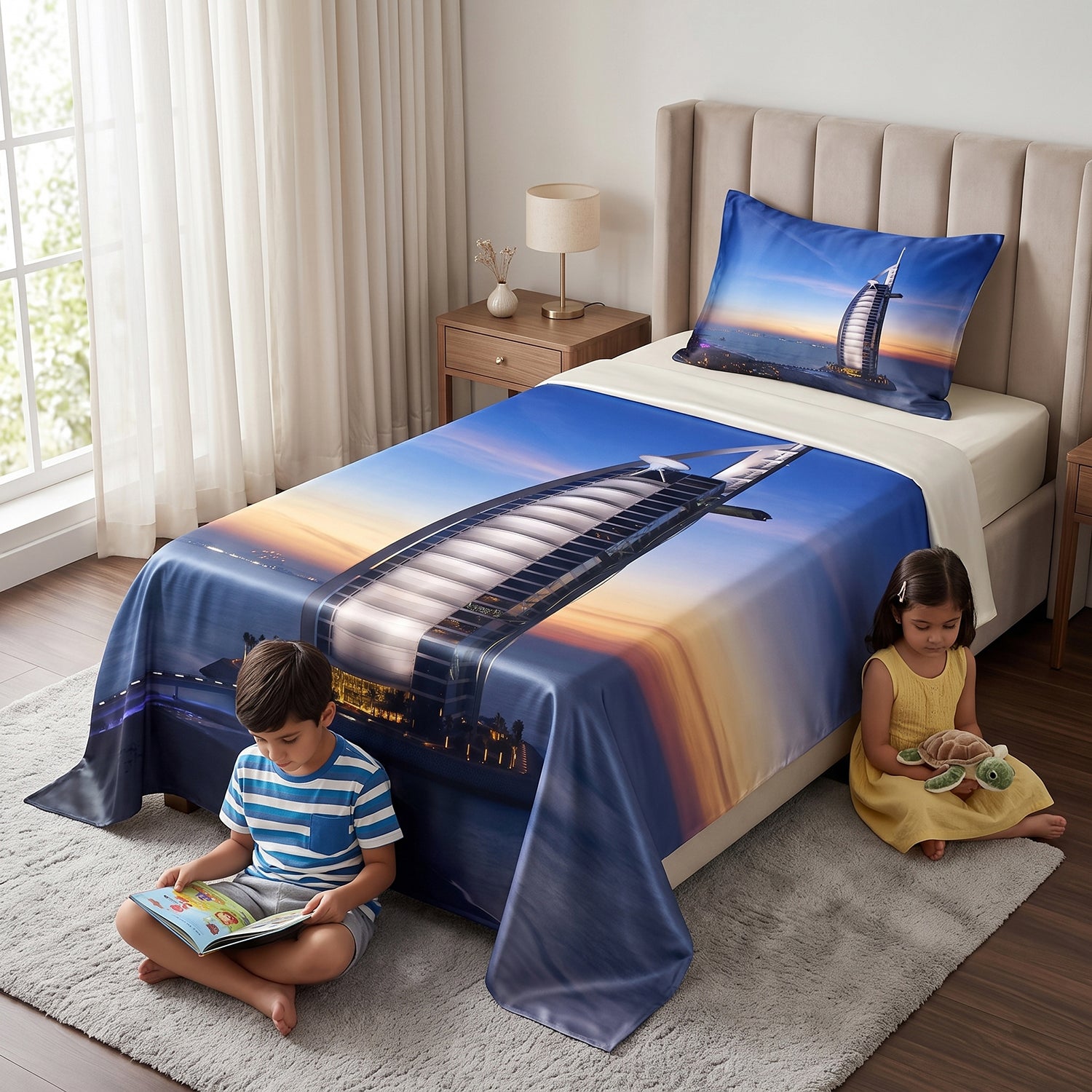 Lumière kids printed bedsheet set 2 pcs by Nylsa