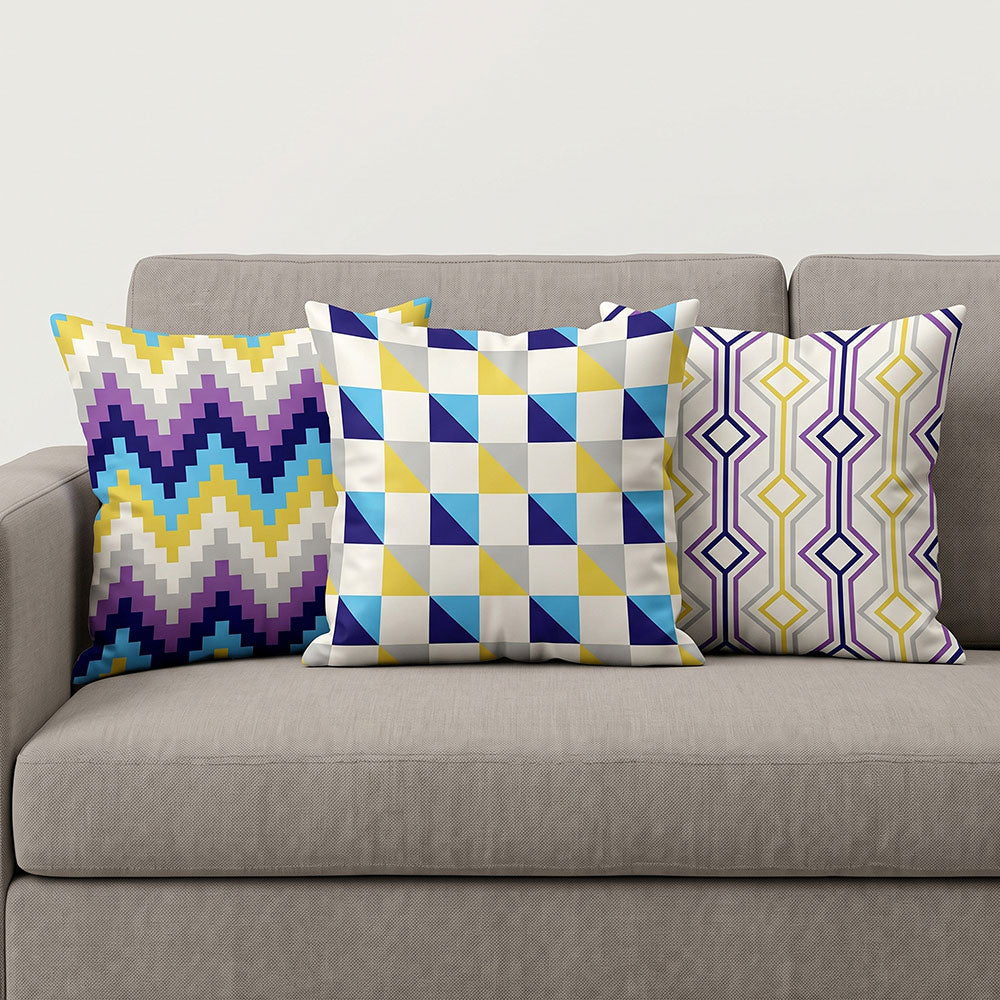 Cobalt 3PCS Cushion Covers Set
