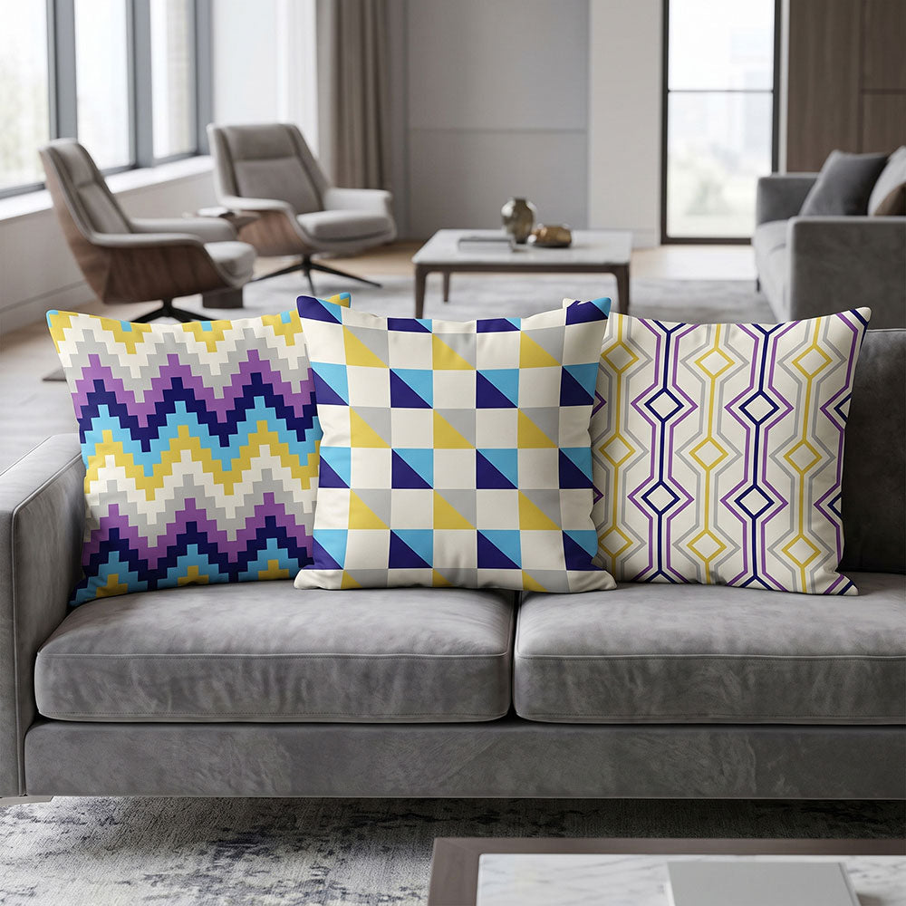 Cobalt 3PCS Cushion Covers Set